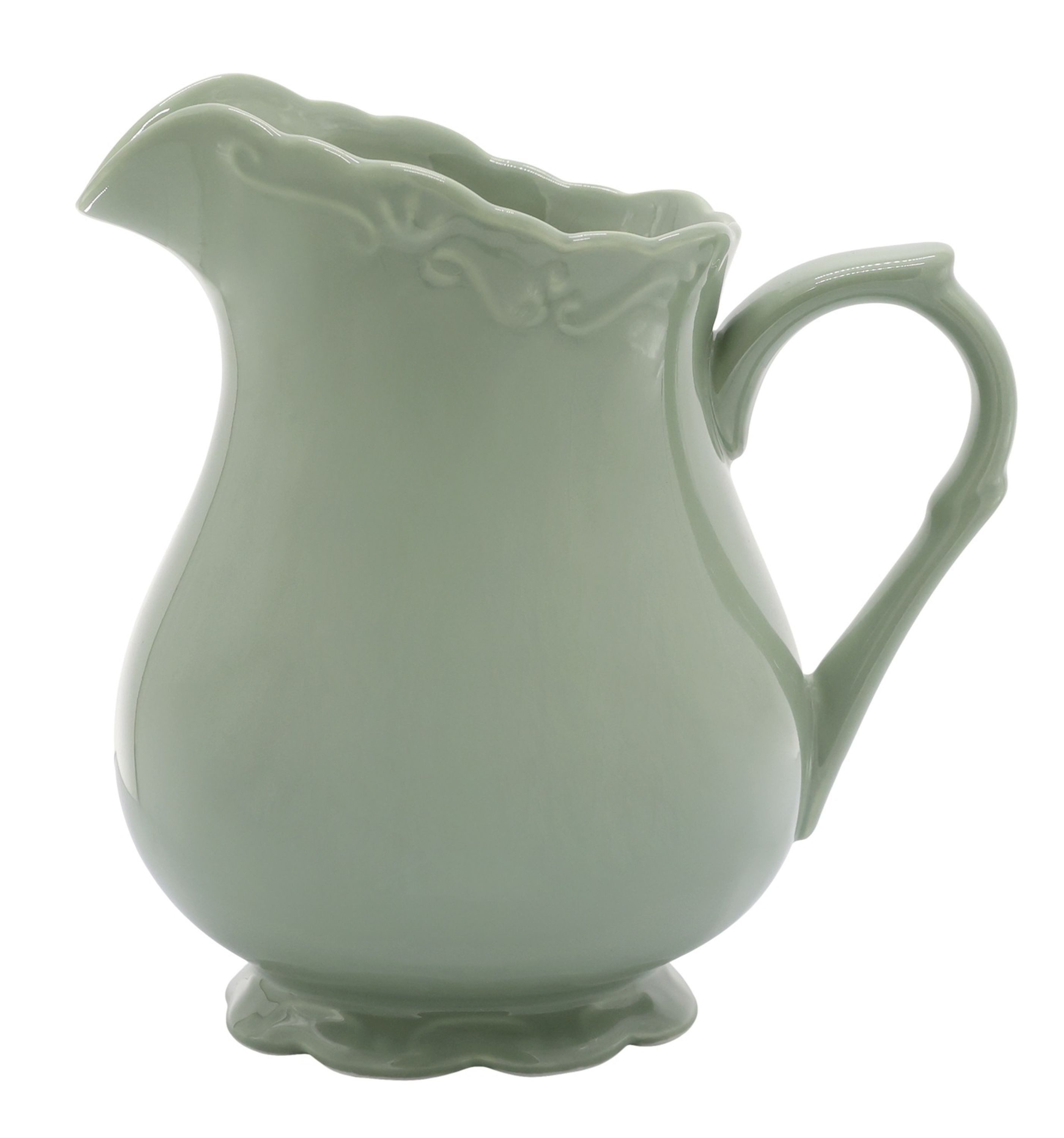 Chic Antique Kanne Chic Antique - Kanne Krug Karaffe Porzellan 1,1 Liter Provence Grün