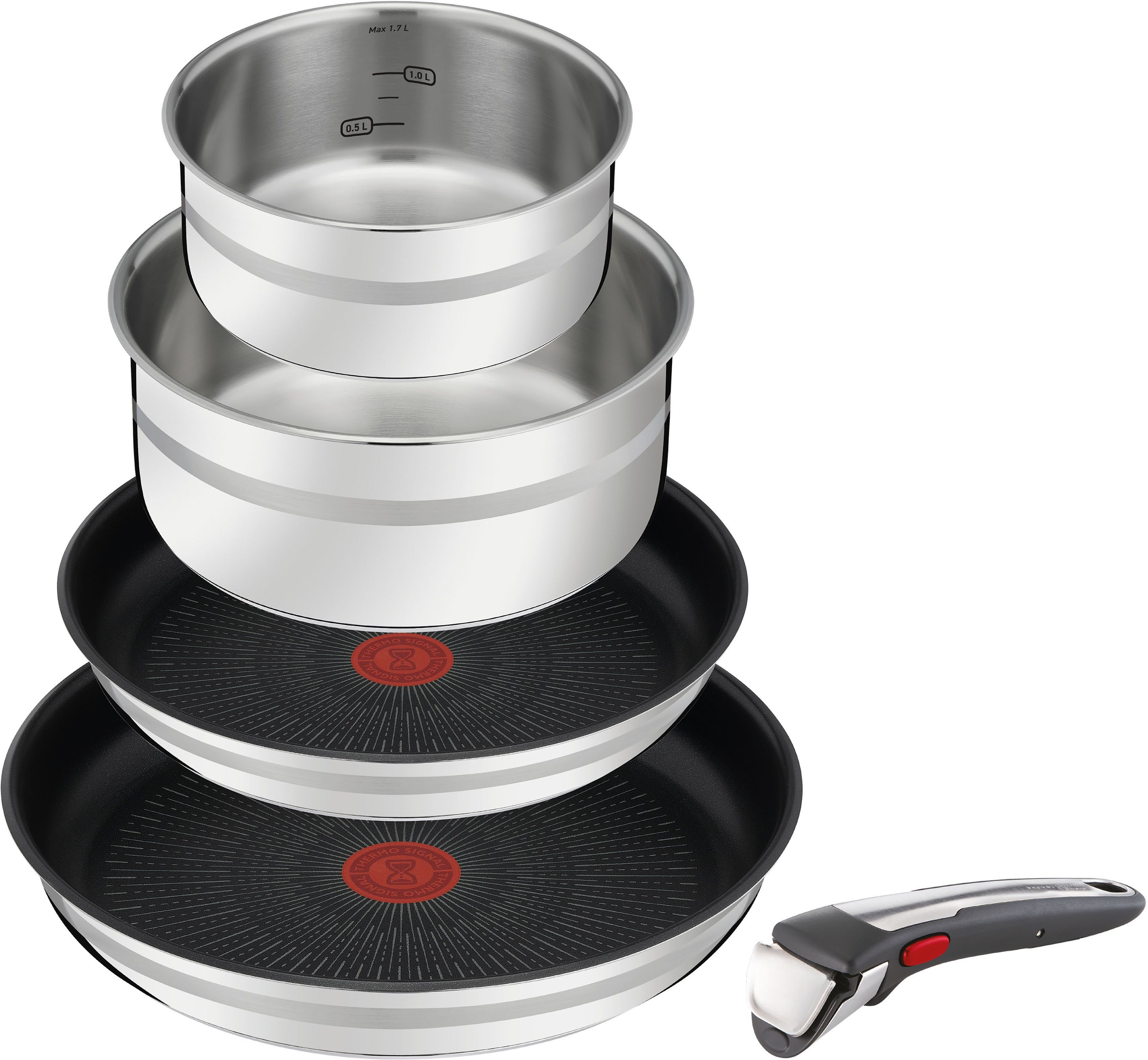 Tefal PfannenSet Jamie Oliver Ingenio G6, 5teiliges Ingenio KochgeschirrSet Induktion