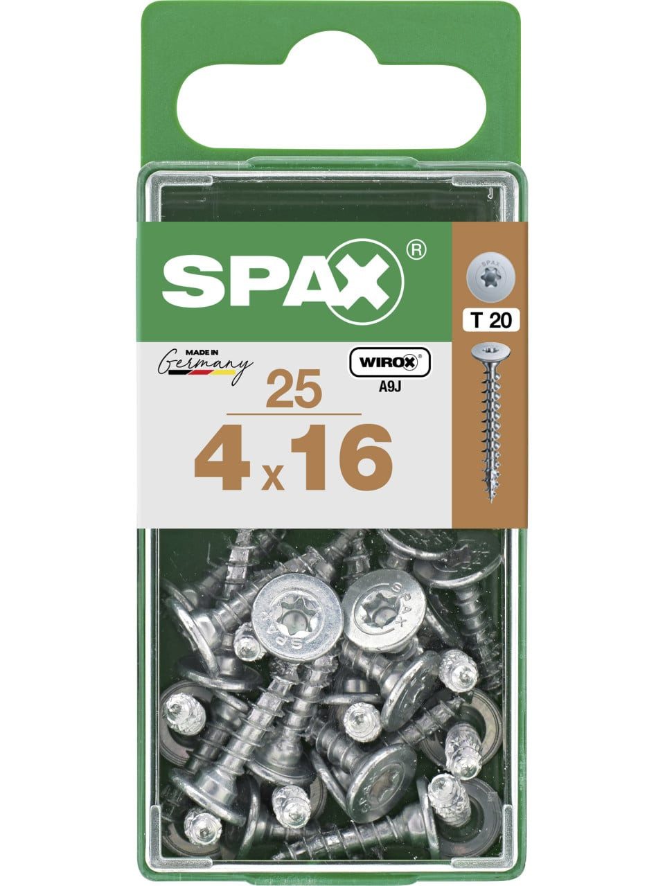SPAX Holzbauschraube Spax Möbelbauschrauben 4.0 x 16 mm TX 20 - 25 Stk.