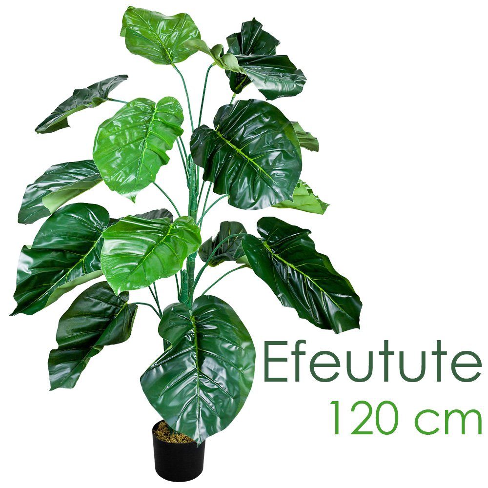 Kunstbaum Efeutute Kunstpflanze Plastikpflanze Künstliche Pflanze Deko 120 cm