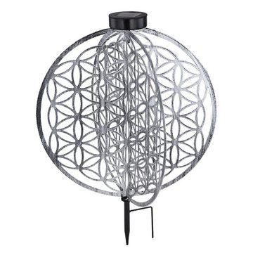 Globo LED Solarleuchte, LED-Leuchtmittel fest verbaut, Warmweiß, Solarlampe orientalische Dekoleuchte Gartenlampe Lebensblume Solar