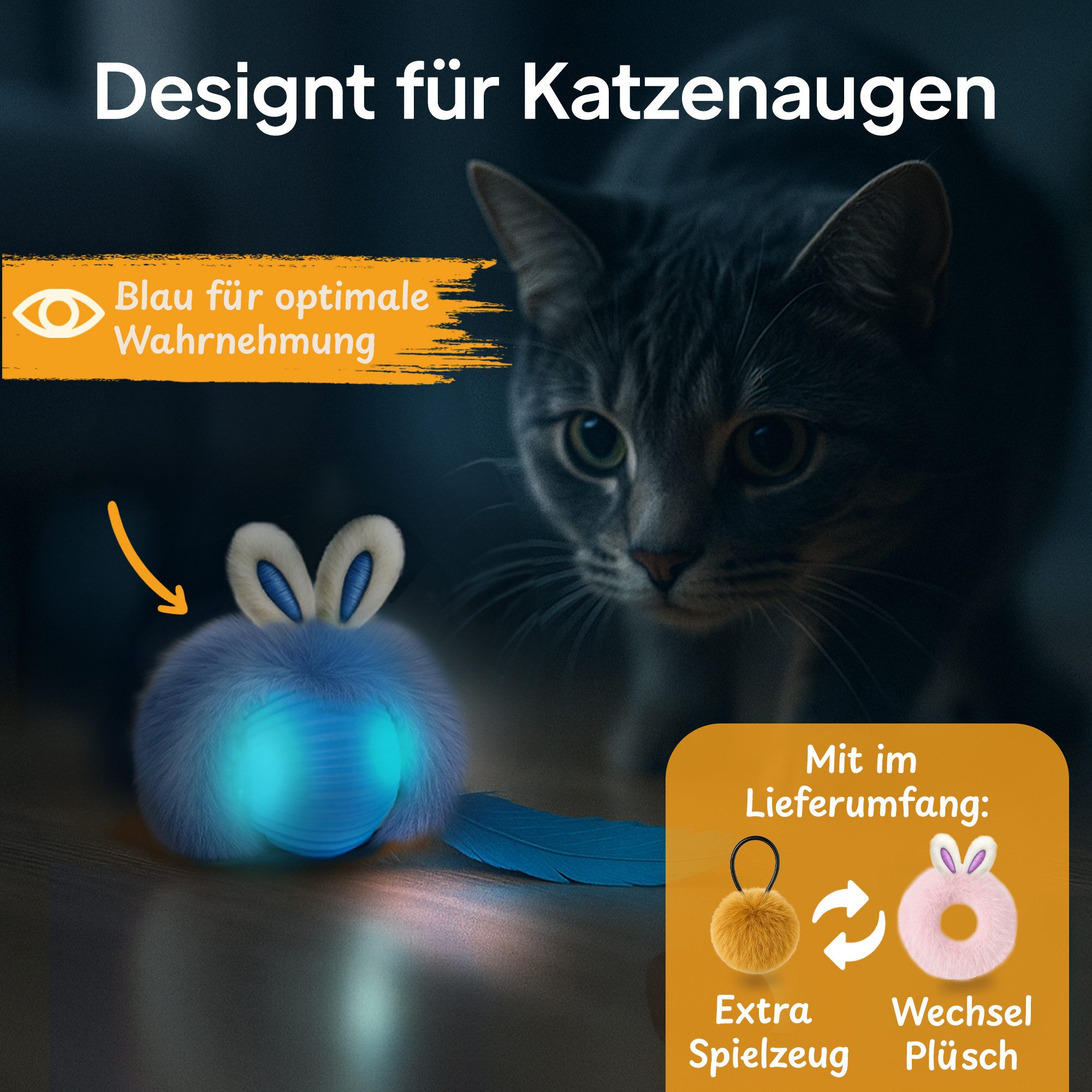 Tierhood Tier-Intelligenzspielzeug Katzen Turboball, Elektrischer Katzenbal günstig online kaufen