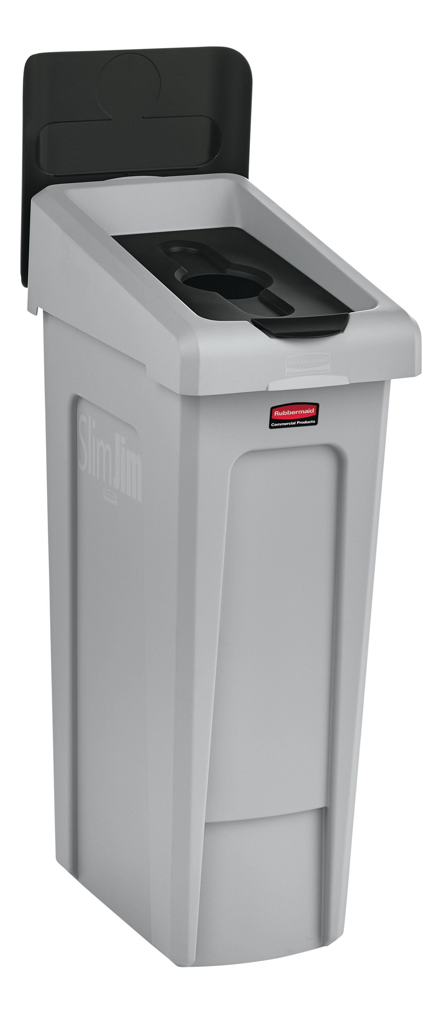Rubbermaid Mülltrennsystem Rubbermaid Slim Jim® Recyclingstation, Deckel für Flaschen und Dosen
