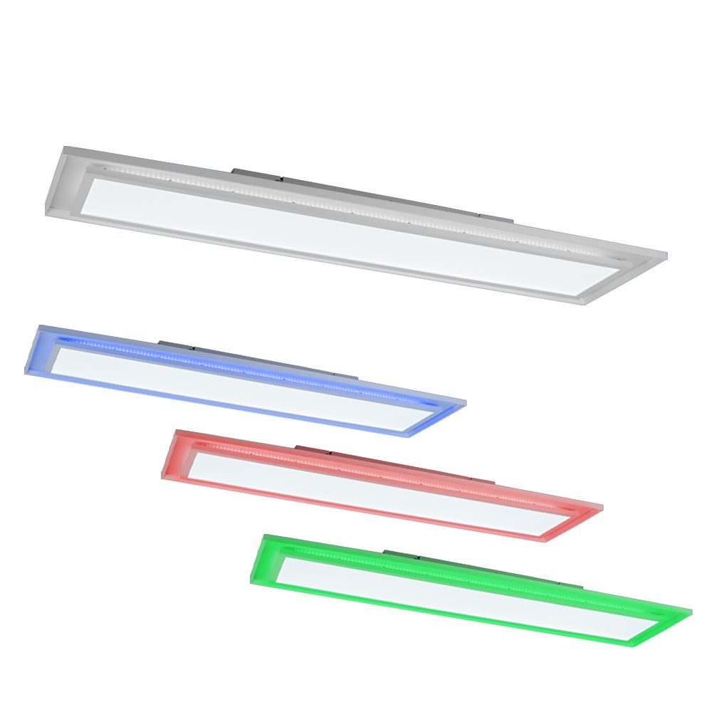 GLOBO LIGHTING LED Deckenleuchte, LED-Leuchtmittel fest verbaut, Farbwechsel, Aufbaupanel Deckenleuchte RGB LED Fernbedienung dimmbar CCT weiß