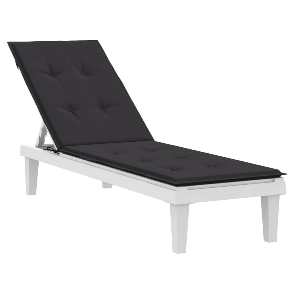 vidaXL Sitzauflage Liegestuhl-Auflage Schwarz (75+105)x50x4 cm, günstig online kaufen