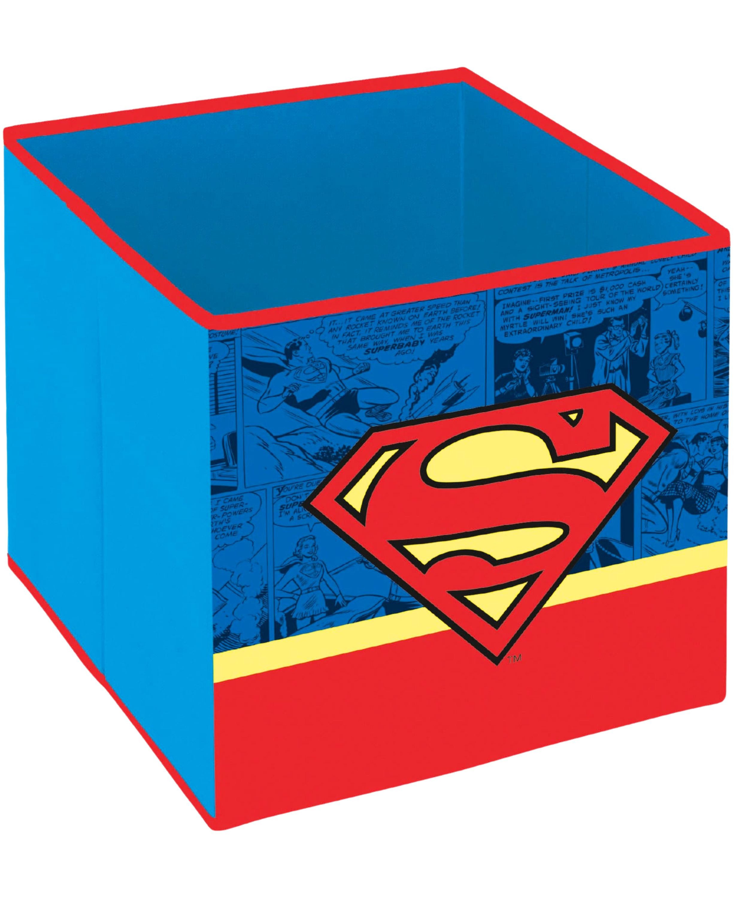 Superman Aufbewahrungsbox, Faltbare Spielzeugbox für Würfelregale 31x31x31 cm
