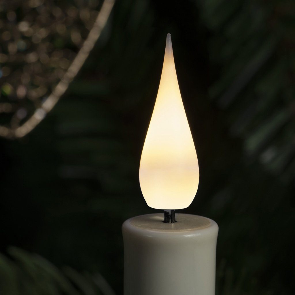 Clip, mit Christbaumkerzen Dioden, Fernbedienung, Weihnachtsdeko, weiße KONSTSMIDE 24 warm kabellose 12 Christbaumschmuck, AN/ AUS 5h Funktionen: Timer, Baumkerzen