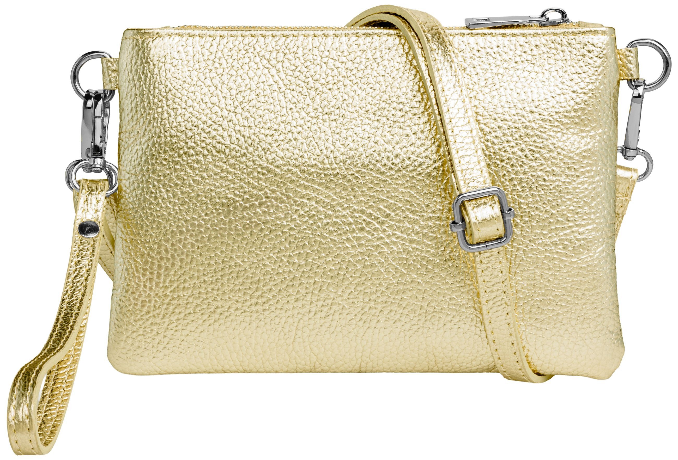 Caspar Clutch Kleine Leder Clutch Damen Abendtasche - CLASSIC LINE - Modell No.852, leicht, elegant & unempfindlich - 100% Echtleder - Handmade in Italy