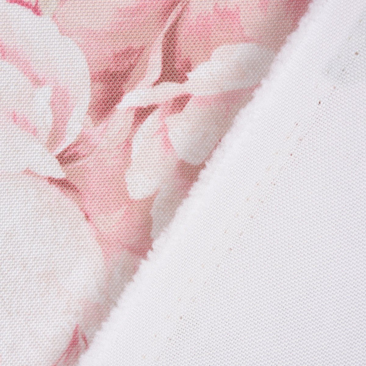 Smokband SCHÖNER Vorhang Pfingstrosen handmade, creme LEBEN., SCHÖNER Vorhang LEBEN. in Blüten blickdicht, (1 rosa Ornamente St), pink, made vorgewaschen Germany,