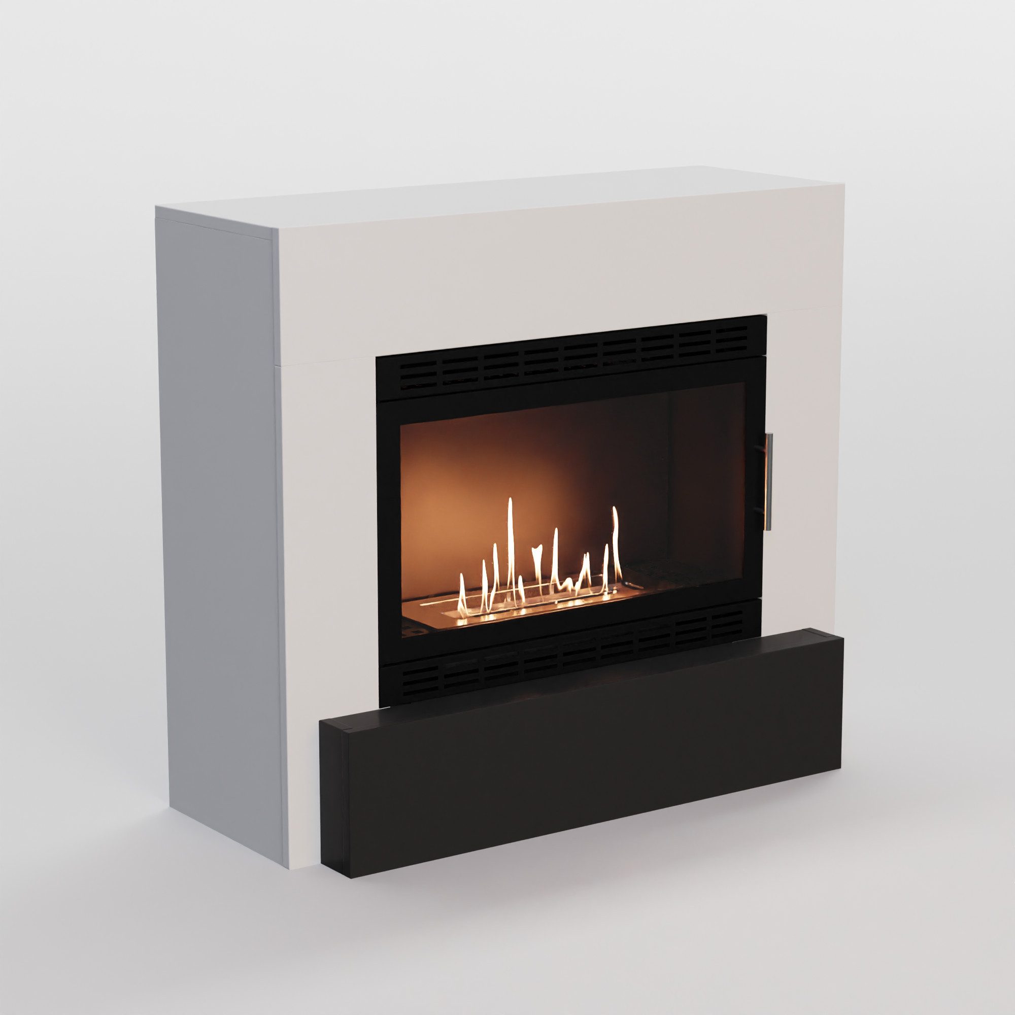 GLOW FIRE Echtfeuer-Dekokamin Odda XL VIsion Ethanol Kamin, Bioethanol Kamin mit 3h Brenndauer, Heizleistung bis 2KW