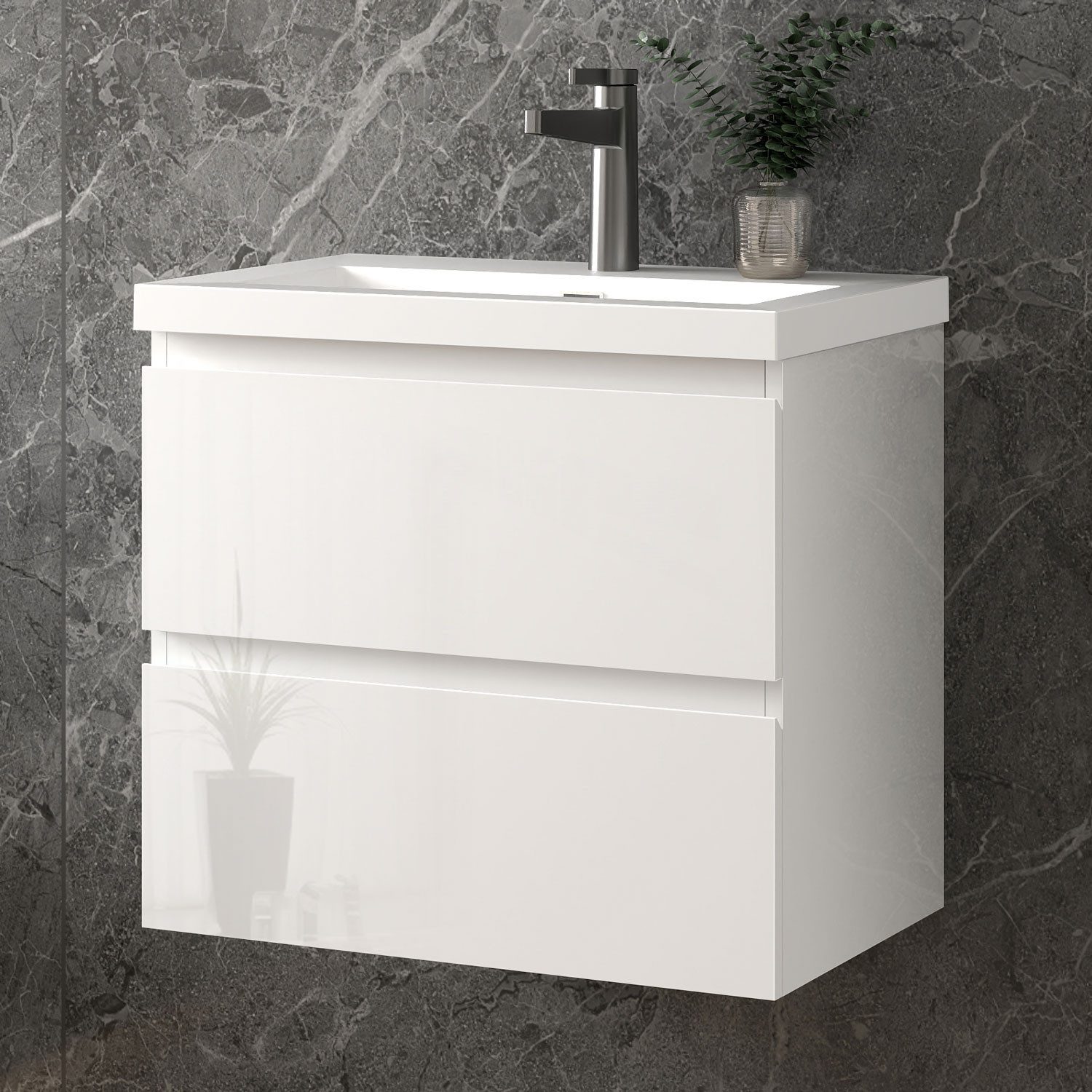 duschspa Waschtisch Waschbecken mit Unterschrank Badmöbel Set Badschrank Wa günstig online kaufen