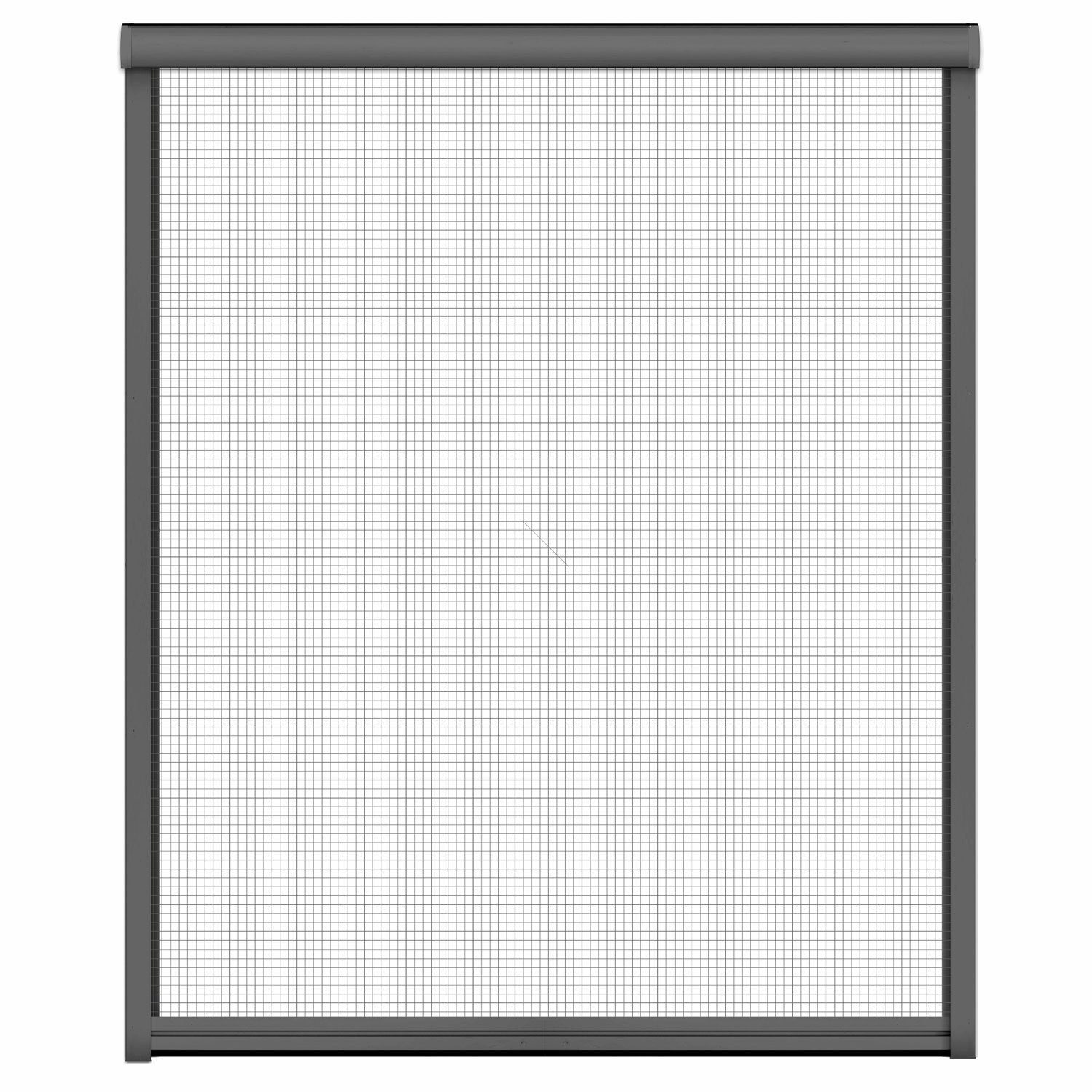 Anthrazit Aluminium Insektenschutz-Tür Rollo Nematek® Alu - Nematek Rahmen Insektenschutz-Rollo Fliegengitter für Fenster mit Mückenschutz