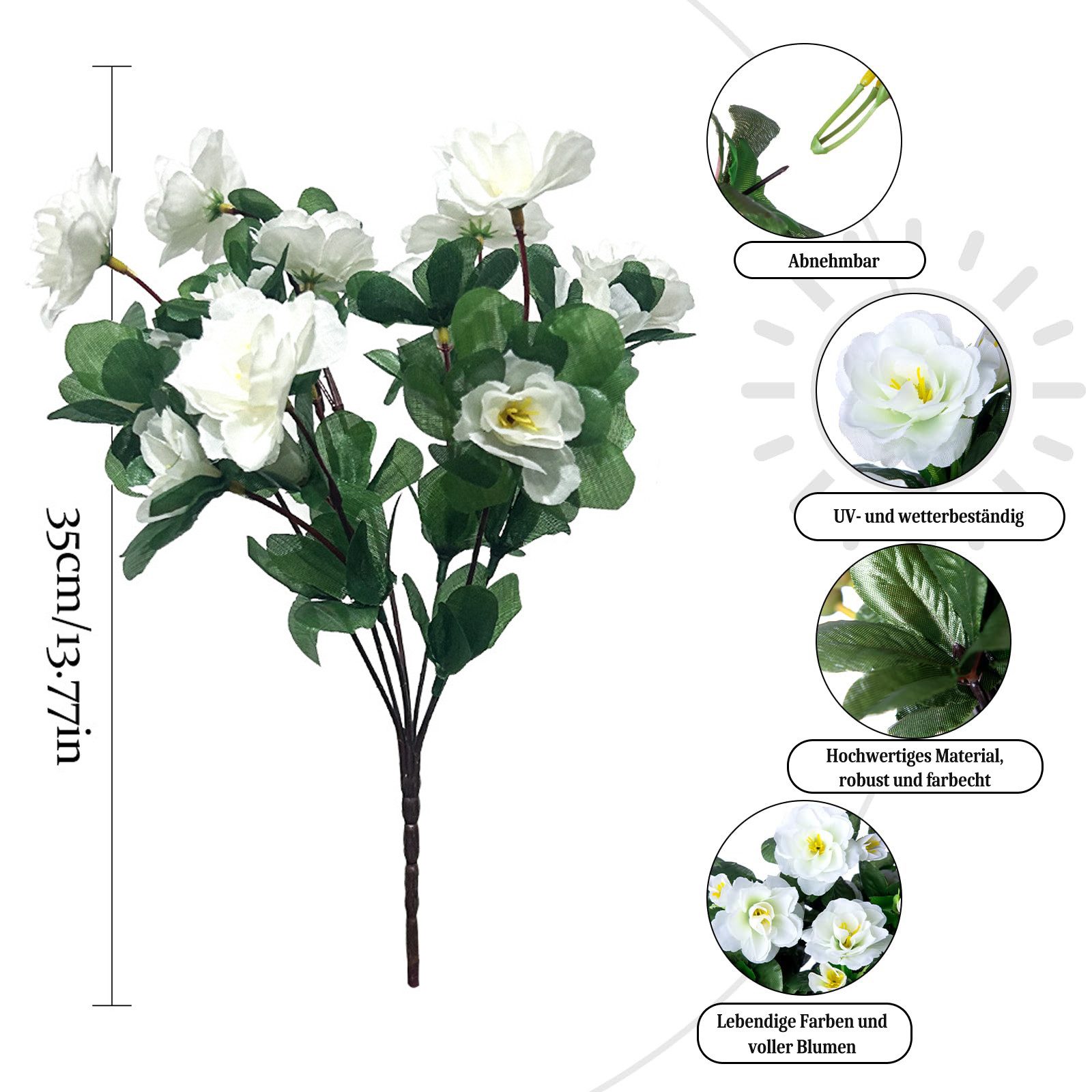 Kunstblumenstrauß Künstliche Outdoor-Blumen, künstliche Azaleenblumenstrauß günstig online kaufen
