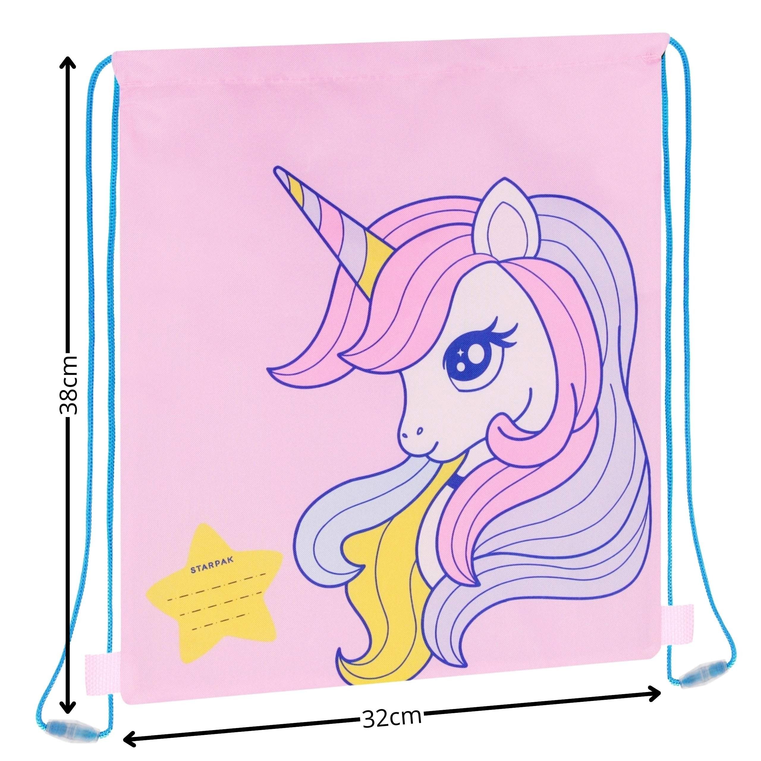 Sarcia.eu Turnbeutel Einhorn Turnbeutel rosa 32x38 cm für Mädchen, Sport, Schule
