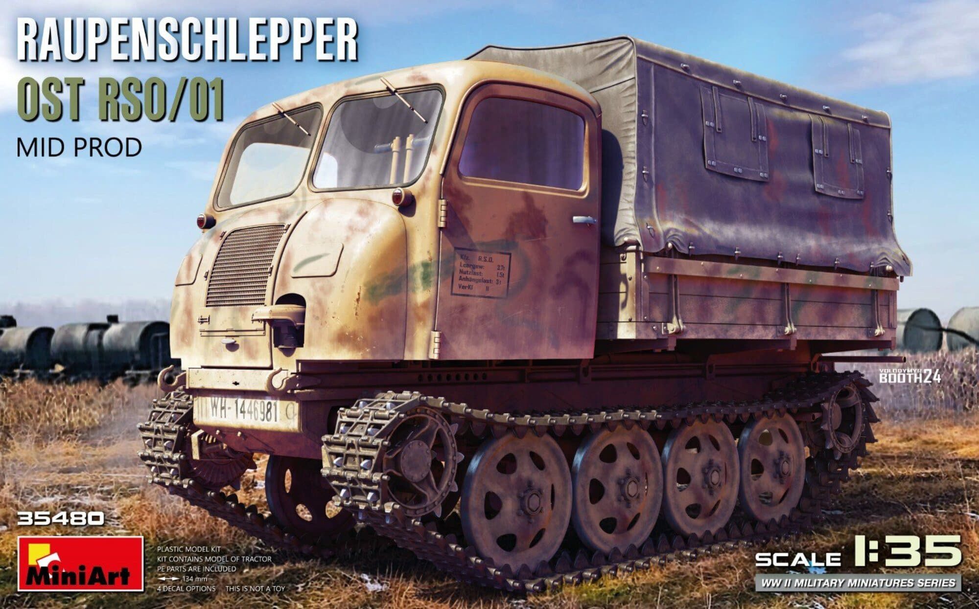 MiniArt Modellbausatz MiniArt 1:35 Raupenschlepper Ost RSO01 Modellbausatz