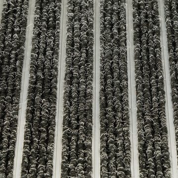 Fußmatte Fußmatte Aluminium schwarz, relaxdays, Höhe: 10 mm