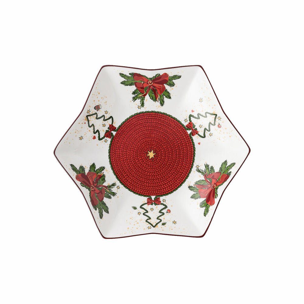 Hutschenreuther Schale Nora Sternschale Weihnachtszeit, 24 cm, Bone China