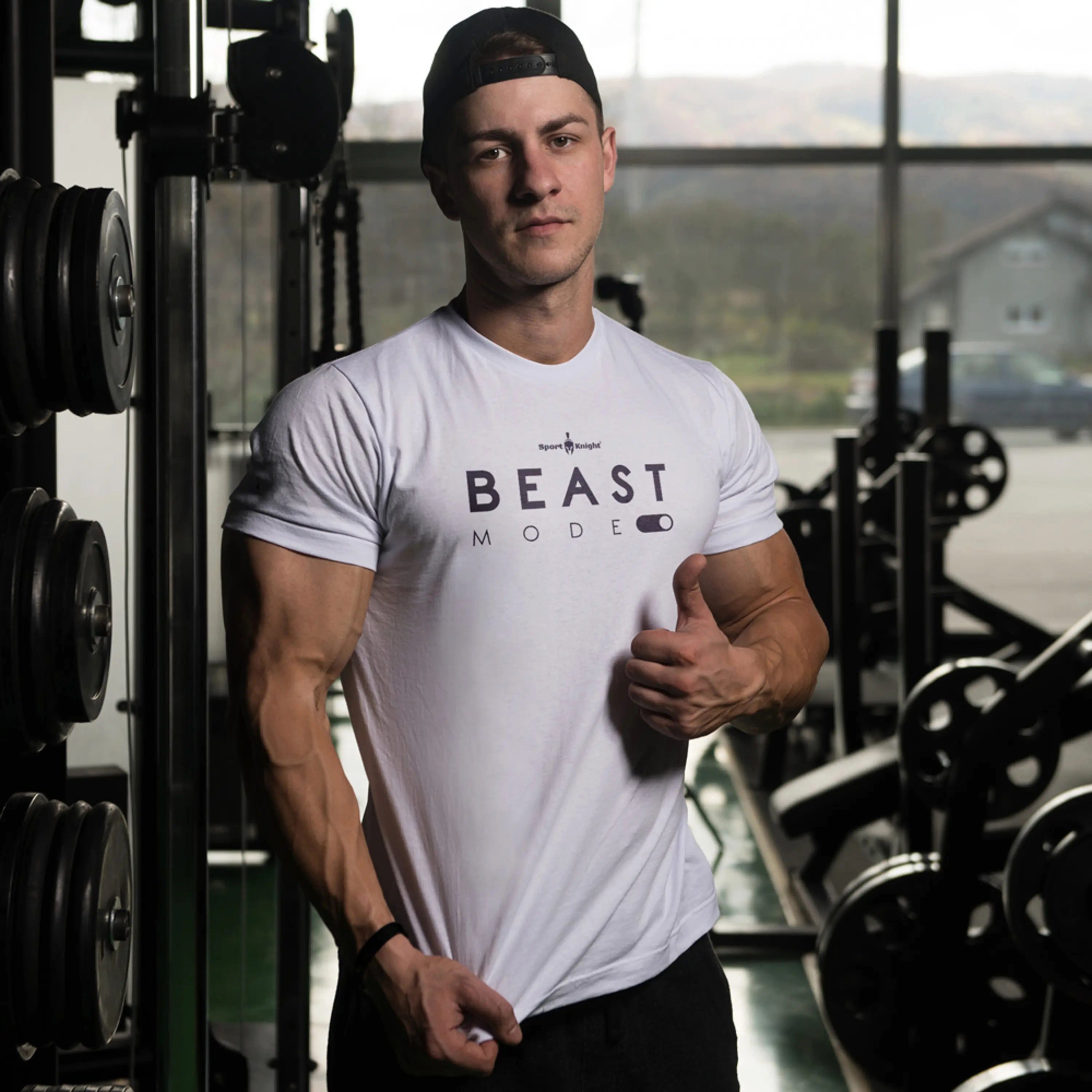 Sport-Knight® T-Shirt Sport-Knight® Herren Fitness T-Shirt "Beast Mode On" günstig online kaufen