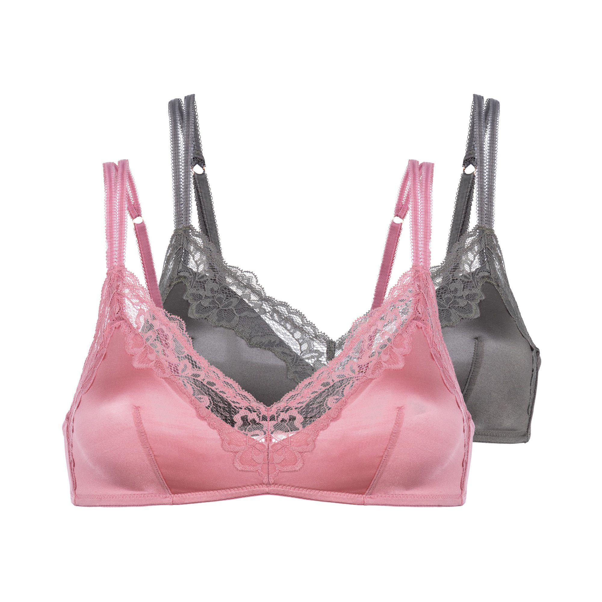 Dorina Bralette Origins Shiny Micro mit zarter Spitzenborte, glänzend, verstellbare Träger