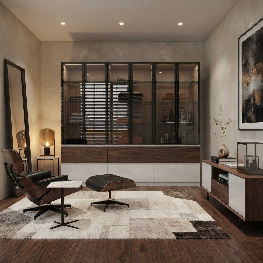 Palms-Store Kleiderschrank Sansibar mit Glastüren, 6 Schubkasten inkl. Beleuchtung Breite: 300cm, Höhe: 218cm, Tiefe: 62cm