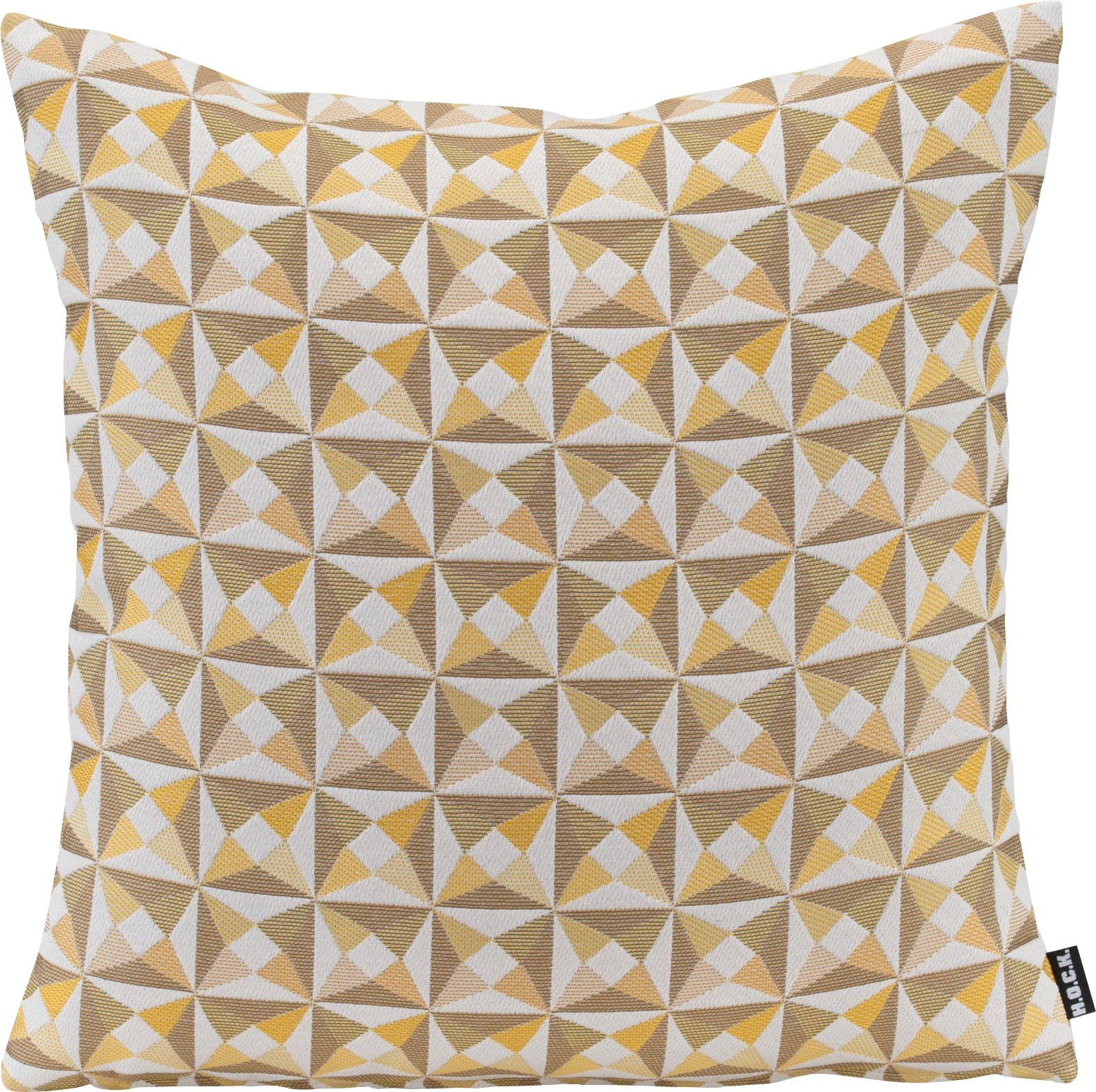 H.O.C.K. Dekokissen Cinny, Geometrisch gemustert, Kissenhülle mit Füllung, 1 Stück