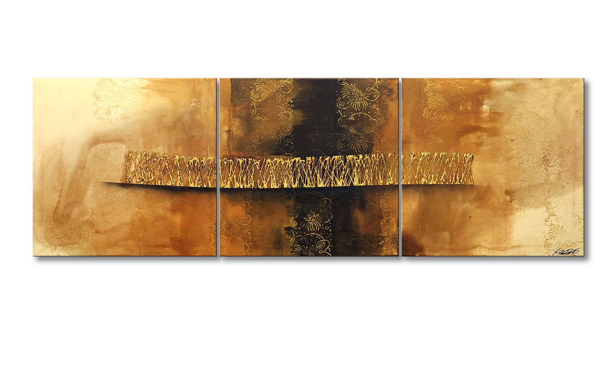 WandbilderXXL XXL-Wandbild Egypt Dreams 210 x 70 cm, Abstraktes Gemälde, handgemaltes Unikat