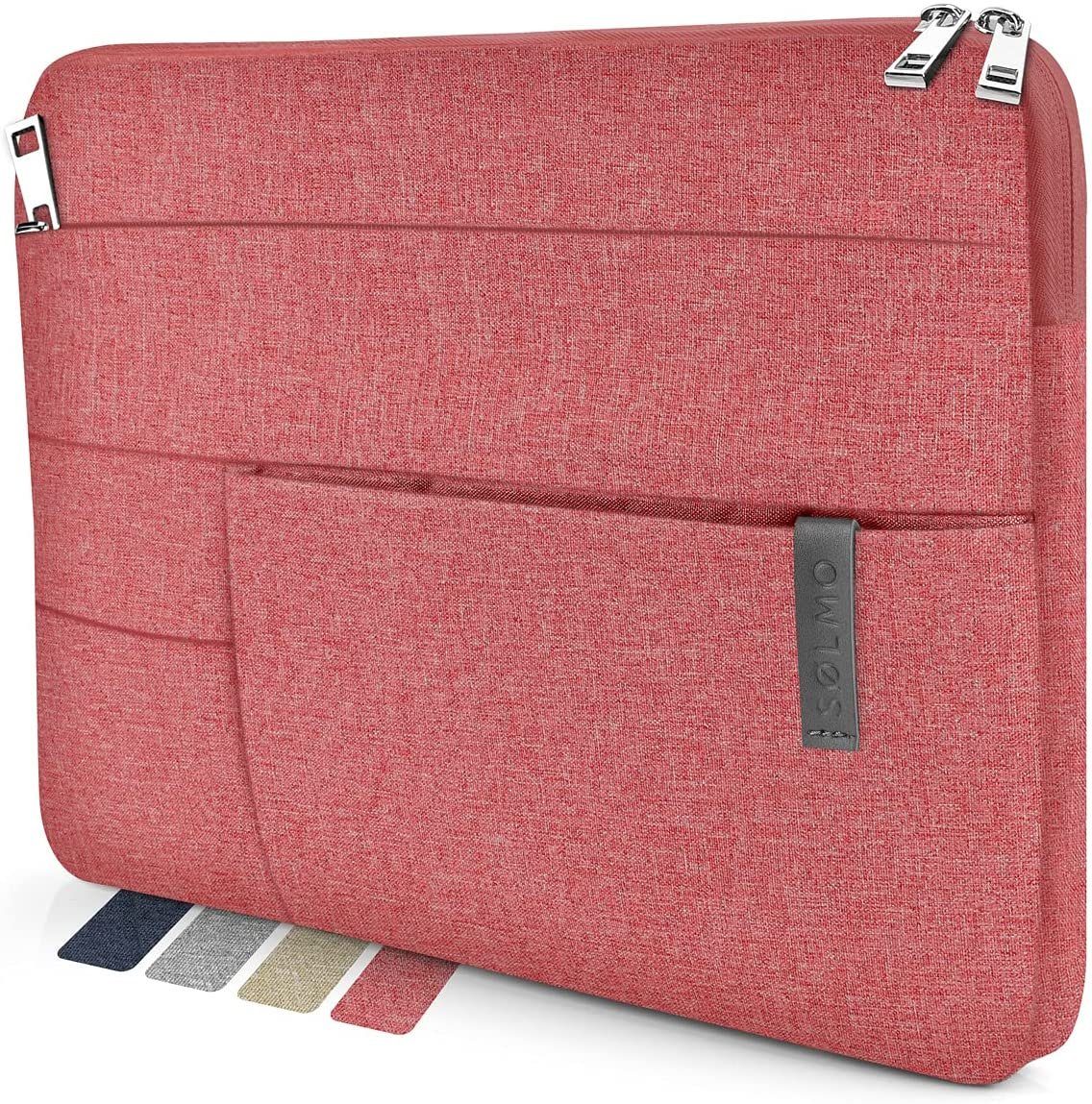 sølmo Laptoptasche Design Laptoptasche 13" - Stoßfeste Notebooktasche geeignet für 13" MacBook Air, MacBook Pro 13, 12.3 Surface Pro Grey Pink/Grey