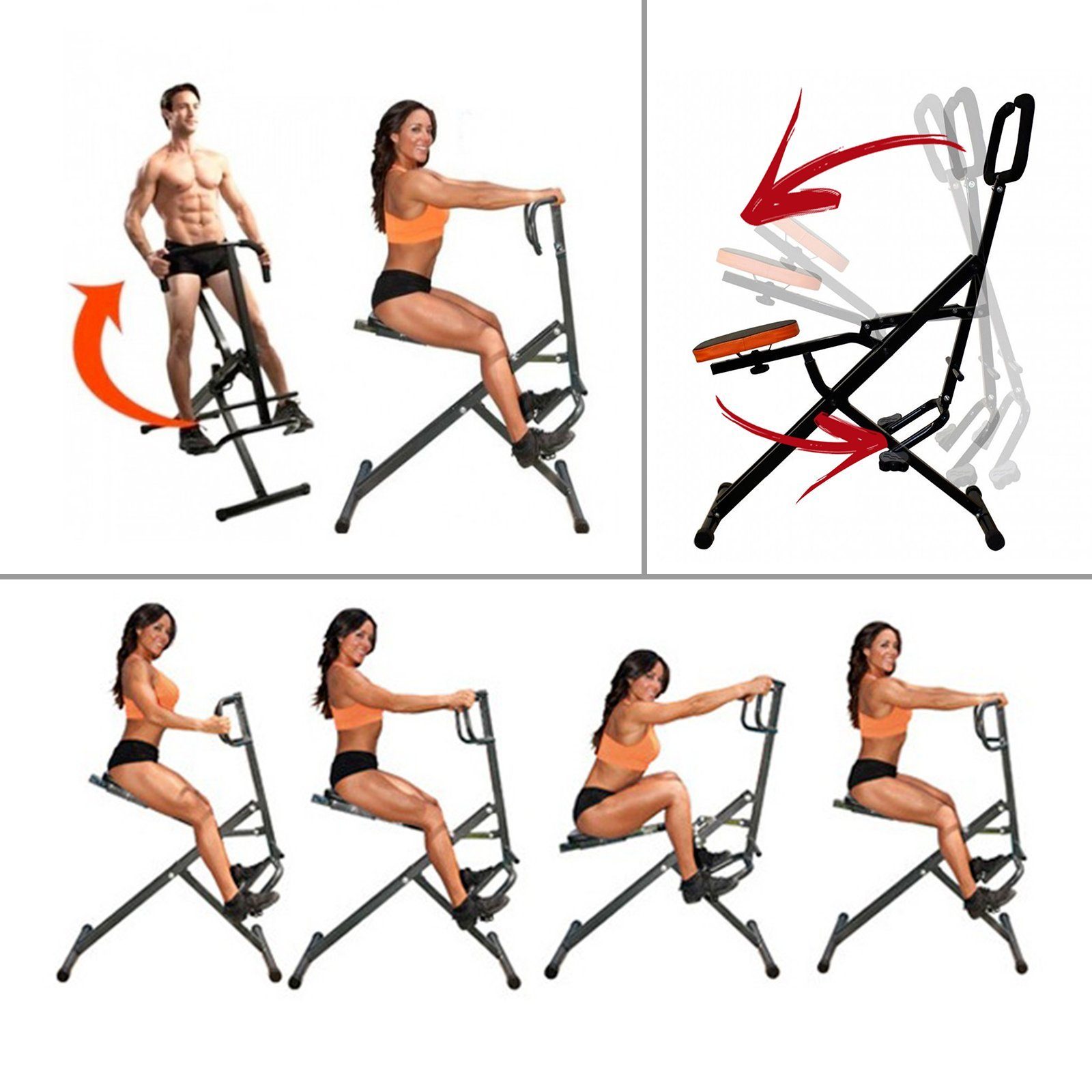 Titan Crunch Heimtrainer TITAN CRUNCH Trainingsgerät, Heimtrainer, Fitnessgerät,Klappbar, Manueller Ellipsentrainer