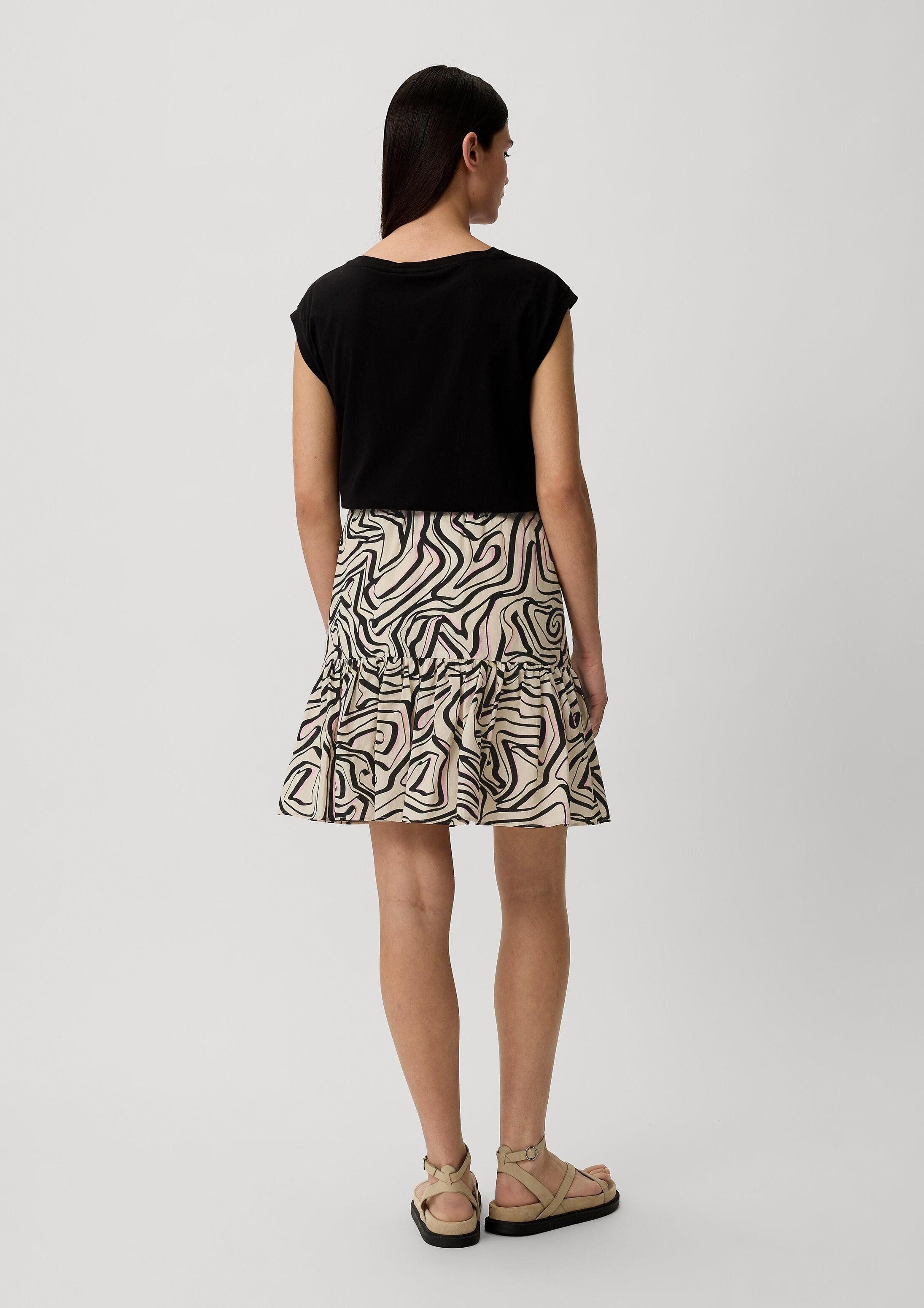 comma Minirock Rock Kurzer Rock mit All-over-Print
