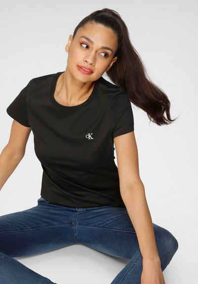 Calvin Klein Jeans T-Shirt CK EMBROIDERY SLIM TEE mit gesticktem CK Logo auf der Brust