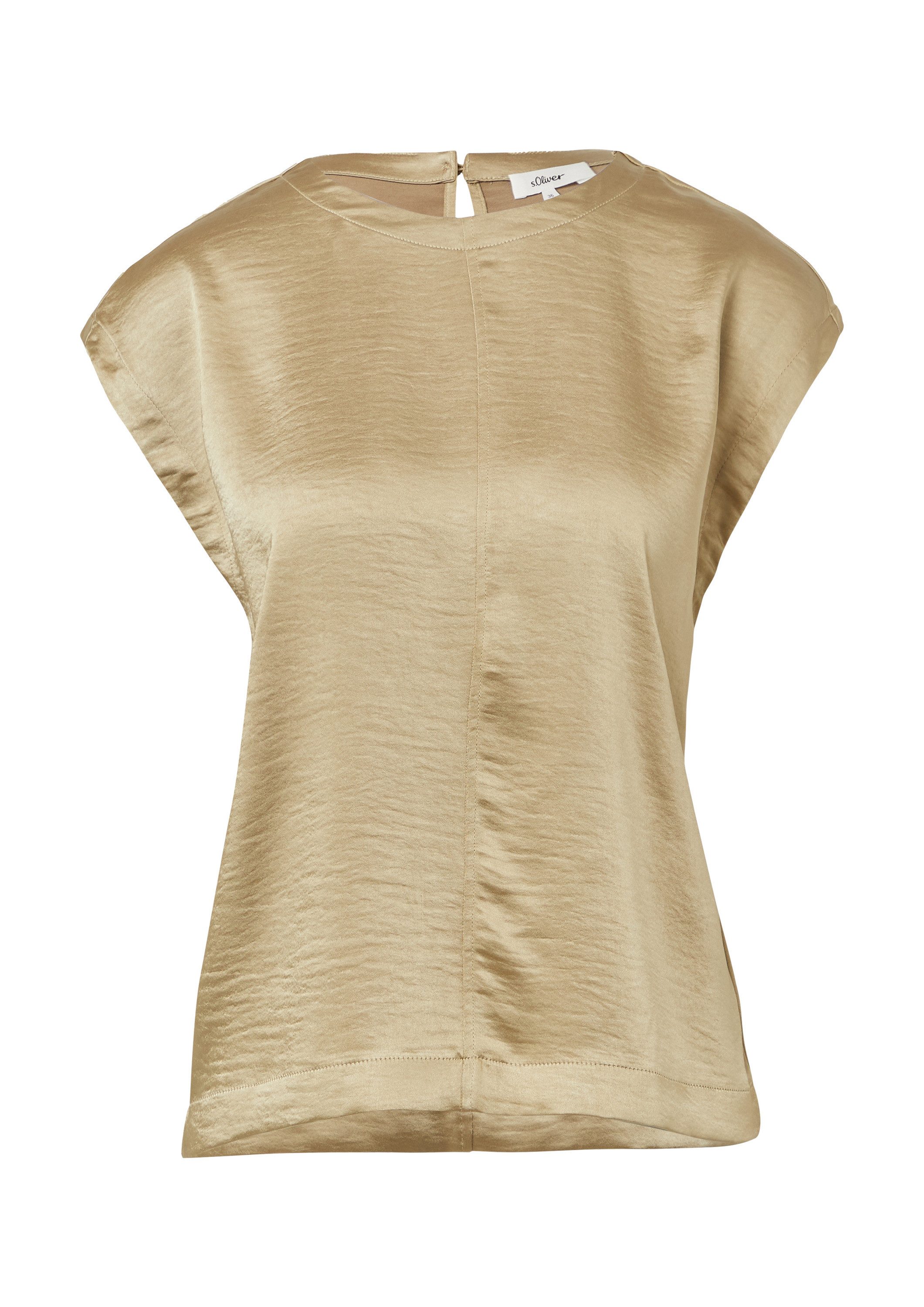 s.Oliver Blusentop Bluse Satinshirt mit überschnittenen Schultern günstig online kaufen