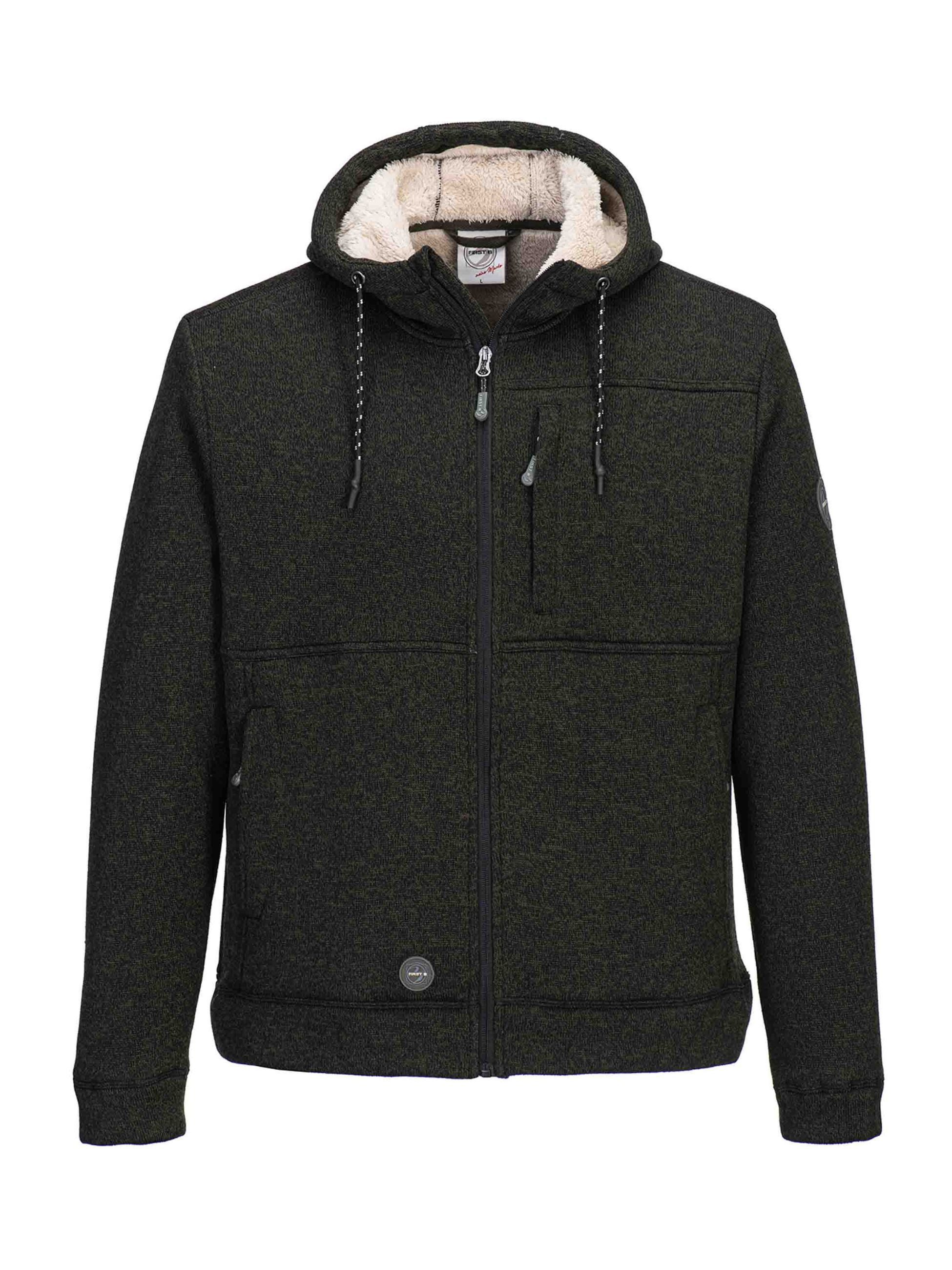 FirstB Strickfleecejacke Herren Strickfleecejacke (1-St) günstig online kaufen