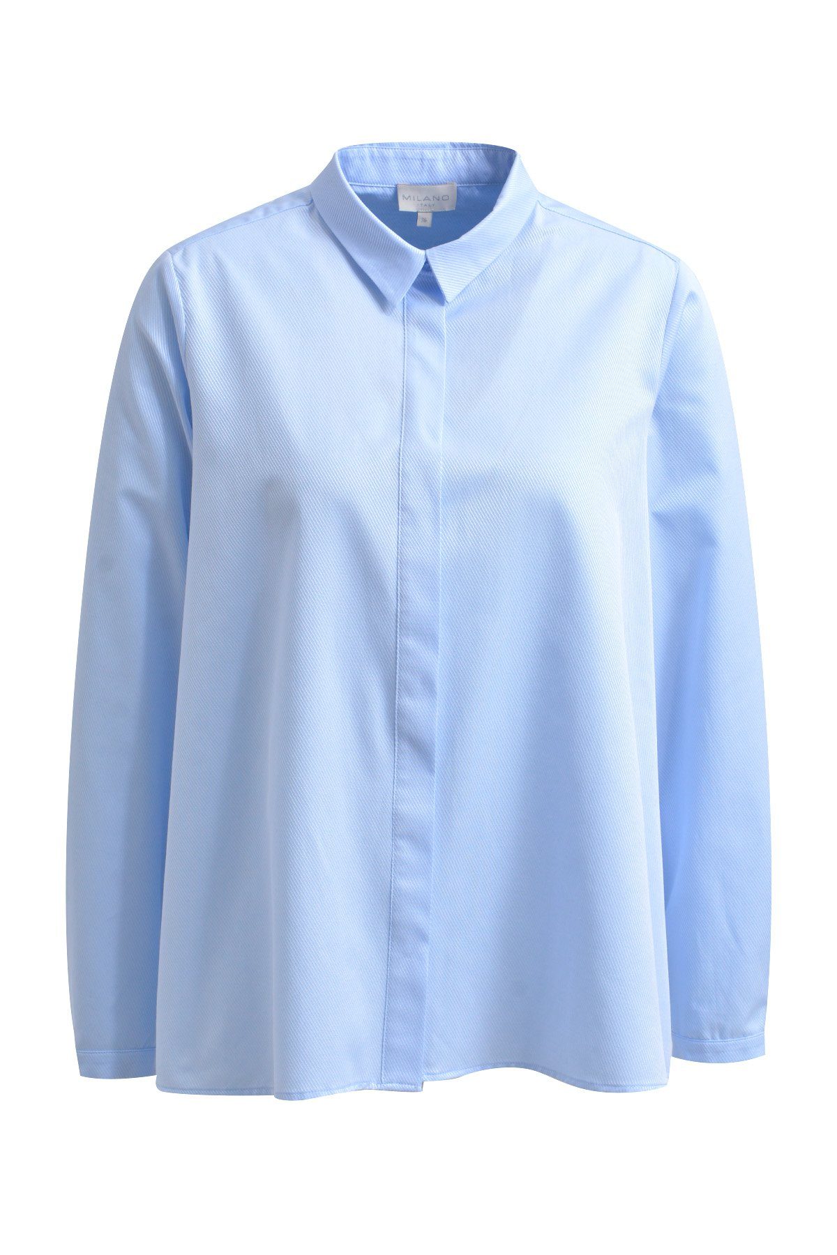 Milano Italy Blusentop BLOUSE W COLLAR, COVERED PLACKET AN
