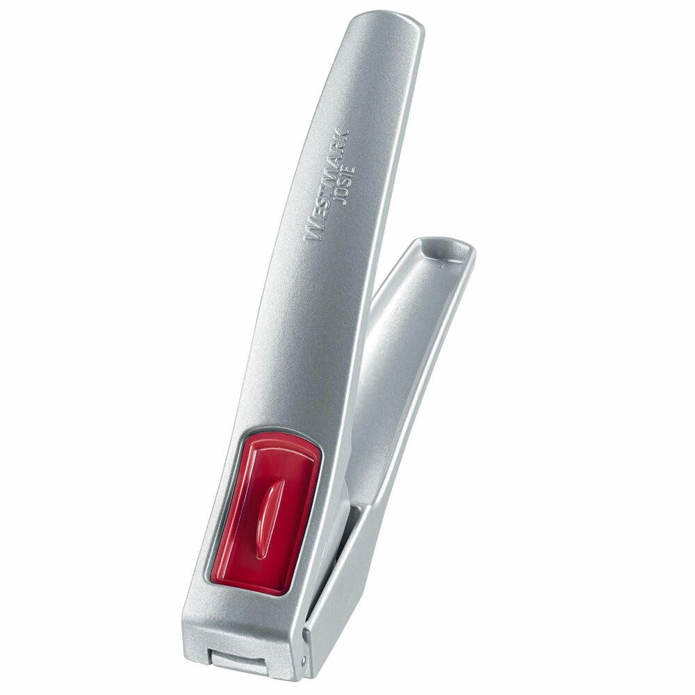 WESTMARK Knoblauchpresse mit extra großer Kammer und Reinigungselement, Länge: 16,2 cm, Josie, Aluminium, Made in Germany, spülmaschinengeeignet, BPA-frei, lebensmittelecht