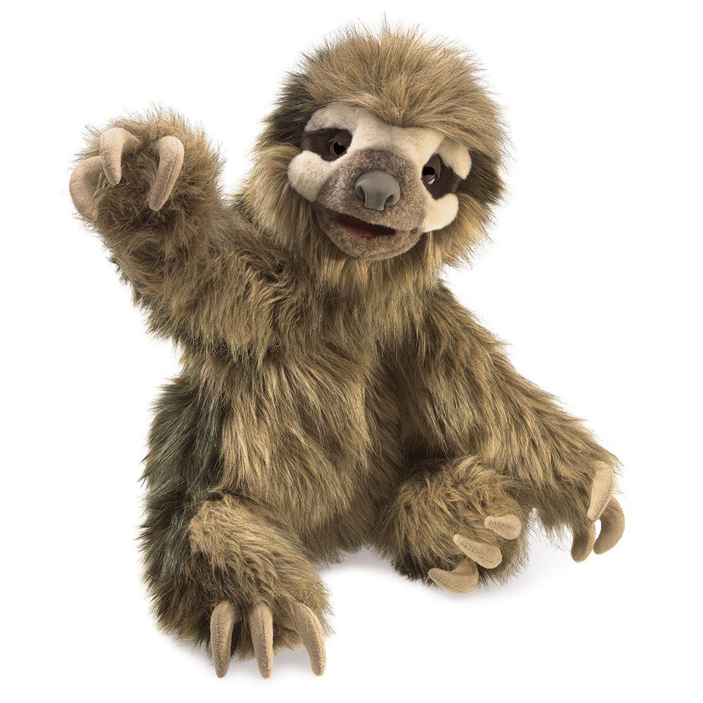 Folkmanis Handpuppen Handpuppe Folkmanis Handpuppe Dreifinger-Faultier 3131 (Packung)