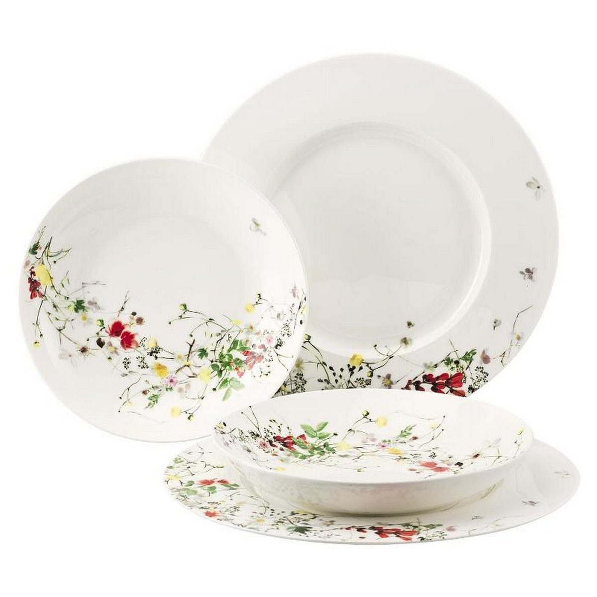 Rosenthal Tafelservice Brillance Fleurs Sauvages, Bone China, Porzellan, 4-tlg.