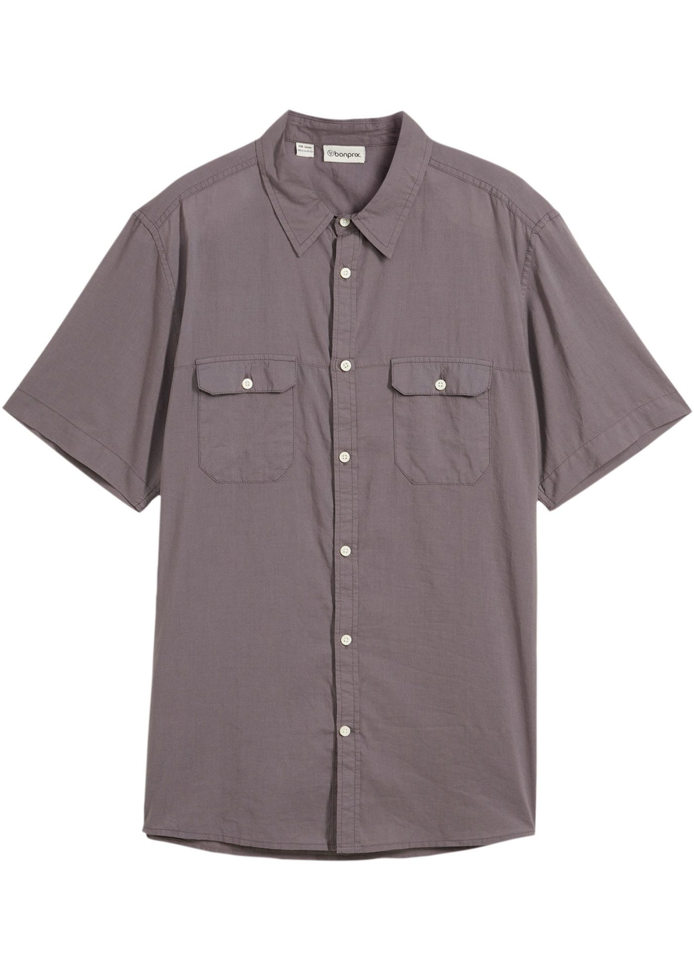 bonprix Kurzarmhemd Regular Fit, aus Baumwolle, mit Brusttaschen, Kentkragen