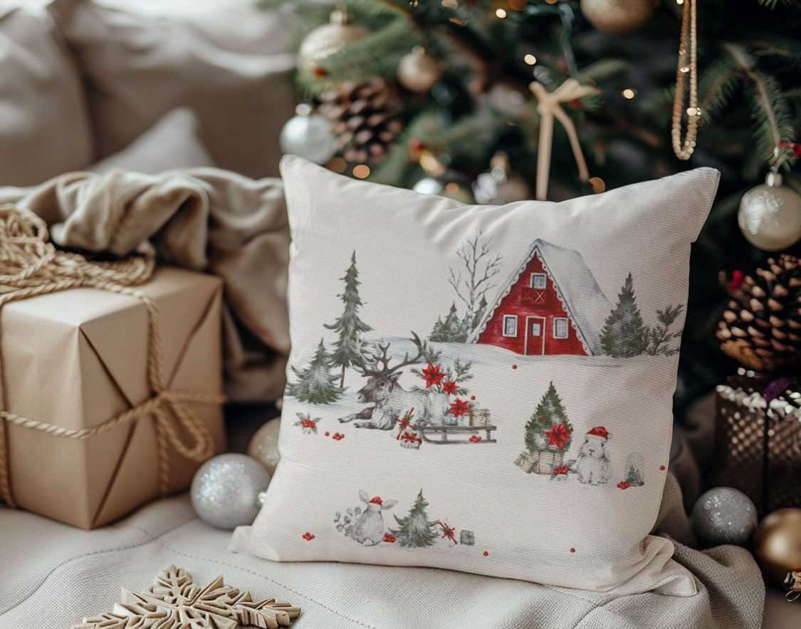 OTTO home Dekokissen Lealux, ohne Füllung, 40 x 40 cm, weihnachtlich, Weihnachtsdeko