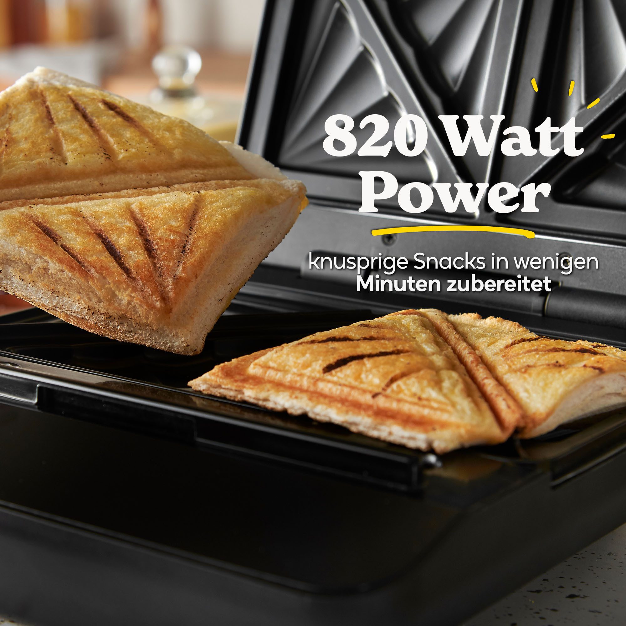 RUSSELL HOBBS 3-in-1-Sandwichmaker Creations 28690-56, 820 W, Inkl. Sandwich-, Waffel-& Grillplatten