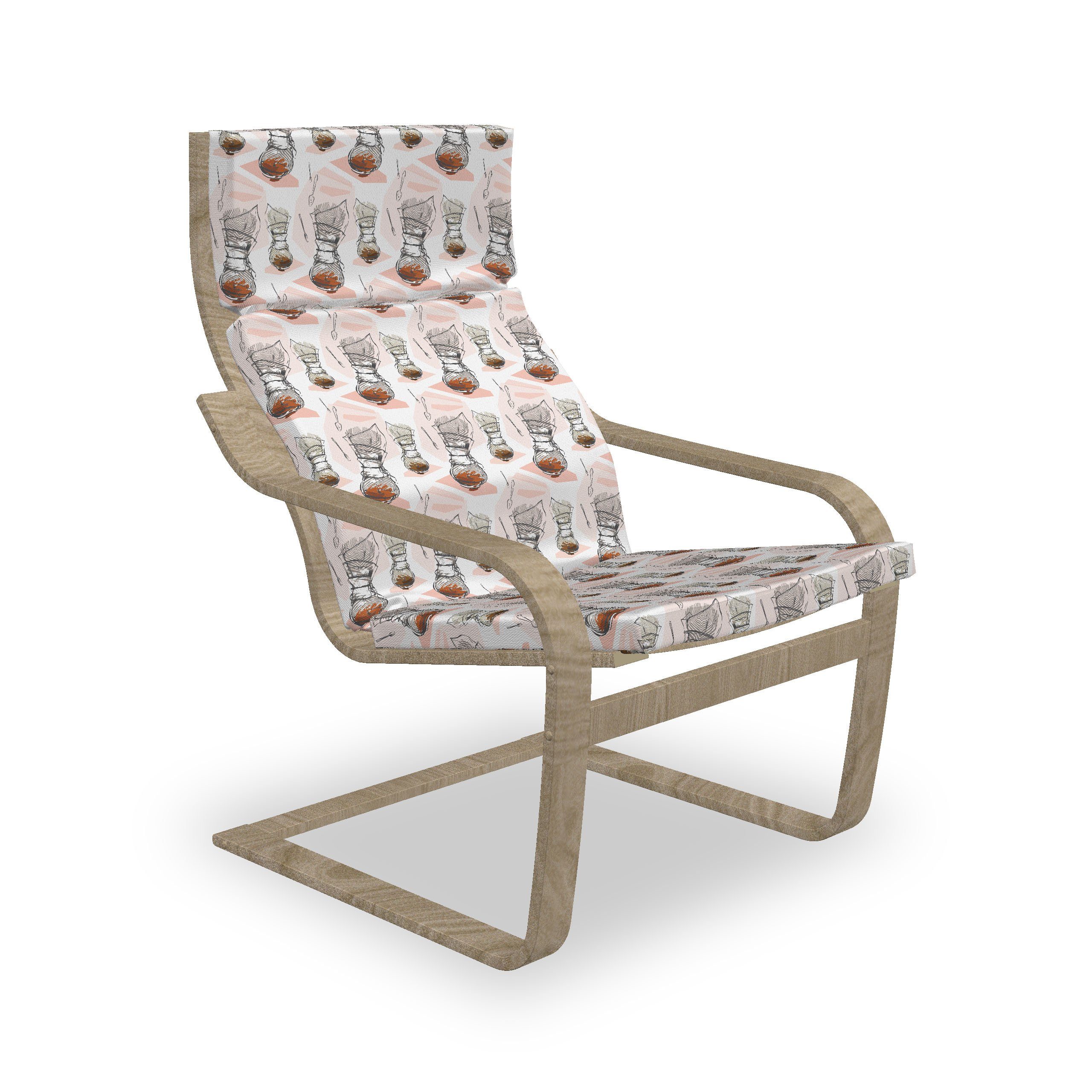 Reißverschluss, Stuhlkissen und Abstrakt Abakuhaus Kaffeemaschine mit Stuhlkissen mit und Löffel Hakenschlaufe Sitzkissen