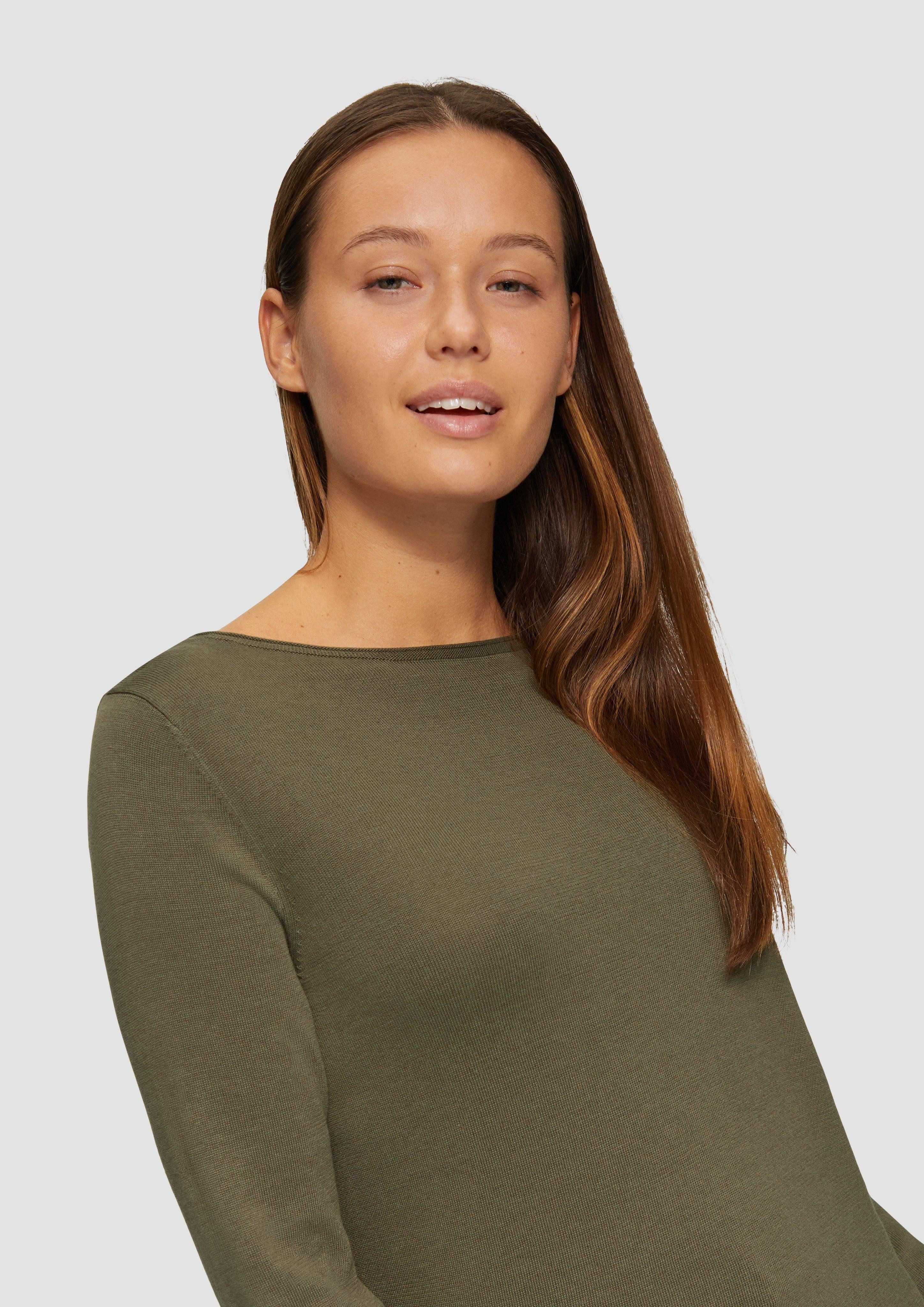 s.Oliver Strickpullover Leichter Feinstrickpullover mit Rollkante günstig online kaufen