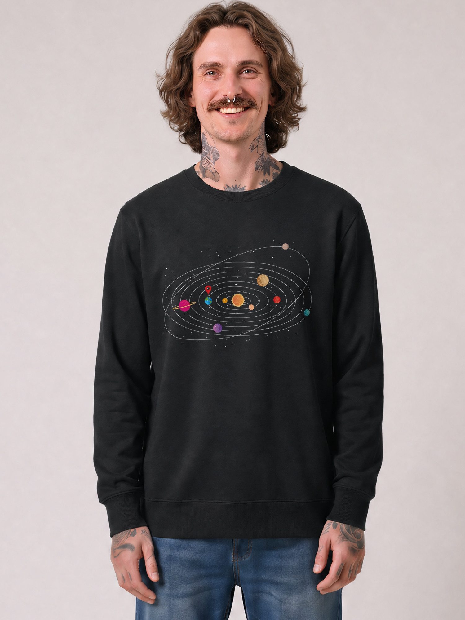 wat? Apparel Sweatshirt Sonnensystem