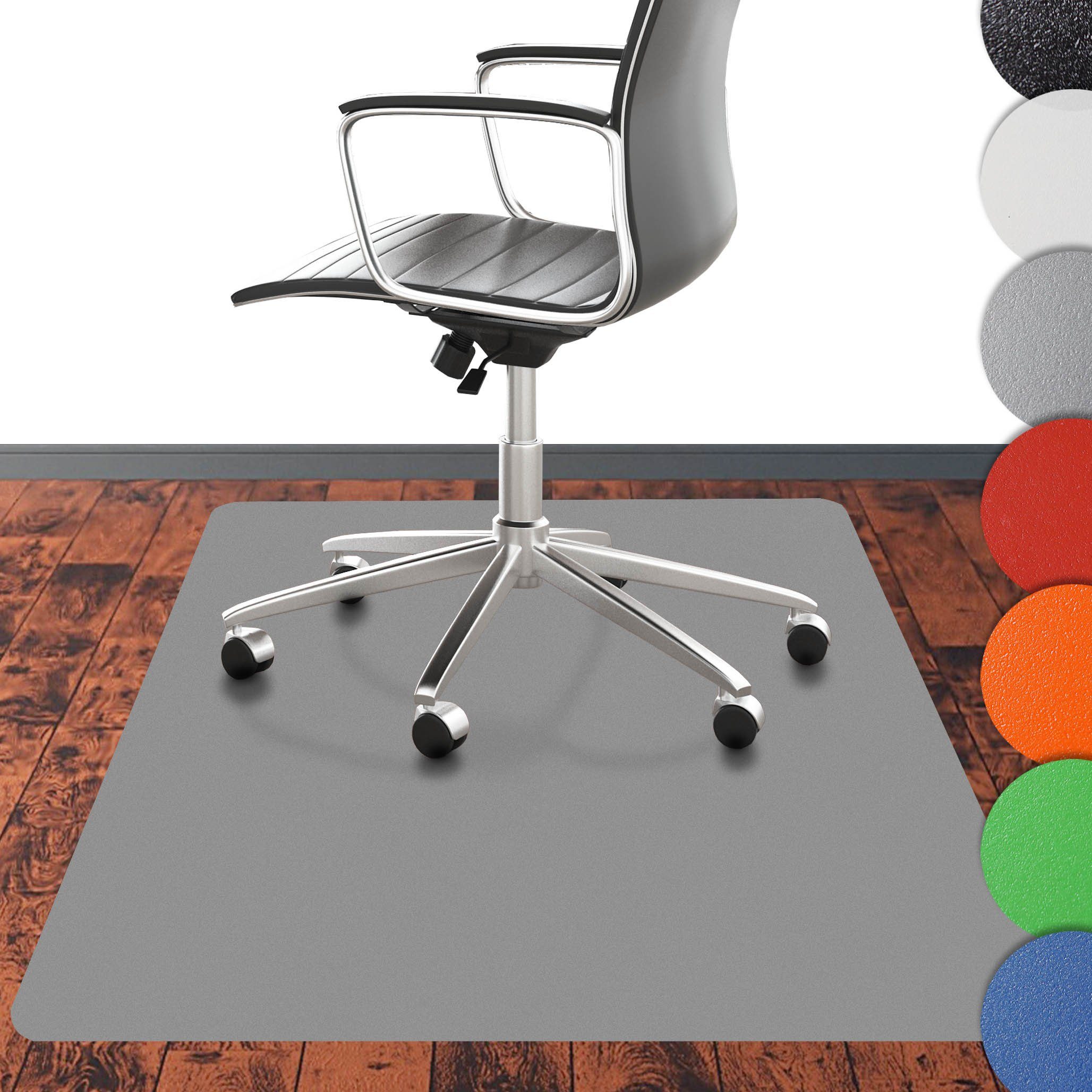 Nova Forma Bodenschutzmatte CHROMA, bunte Stuhlmatte in Trendfarben - Bodenschutz im Büro & Zuhause Grau