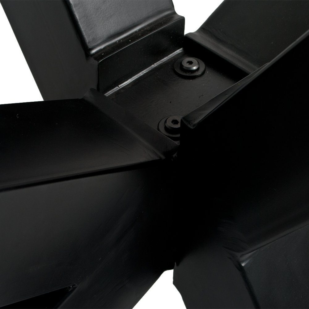 DIVE-MIKADO Schwarz Tischgestell Esstischgestell ca. LebensWohnArt (pulverbeschichtet) Stahl L180cm