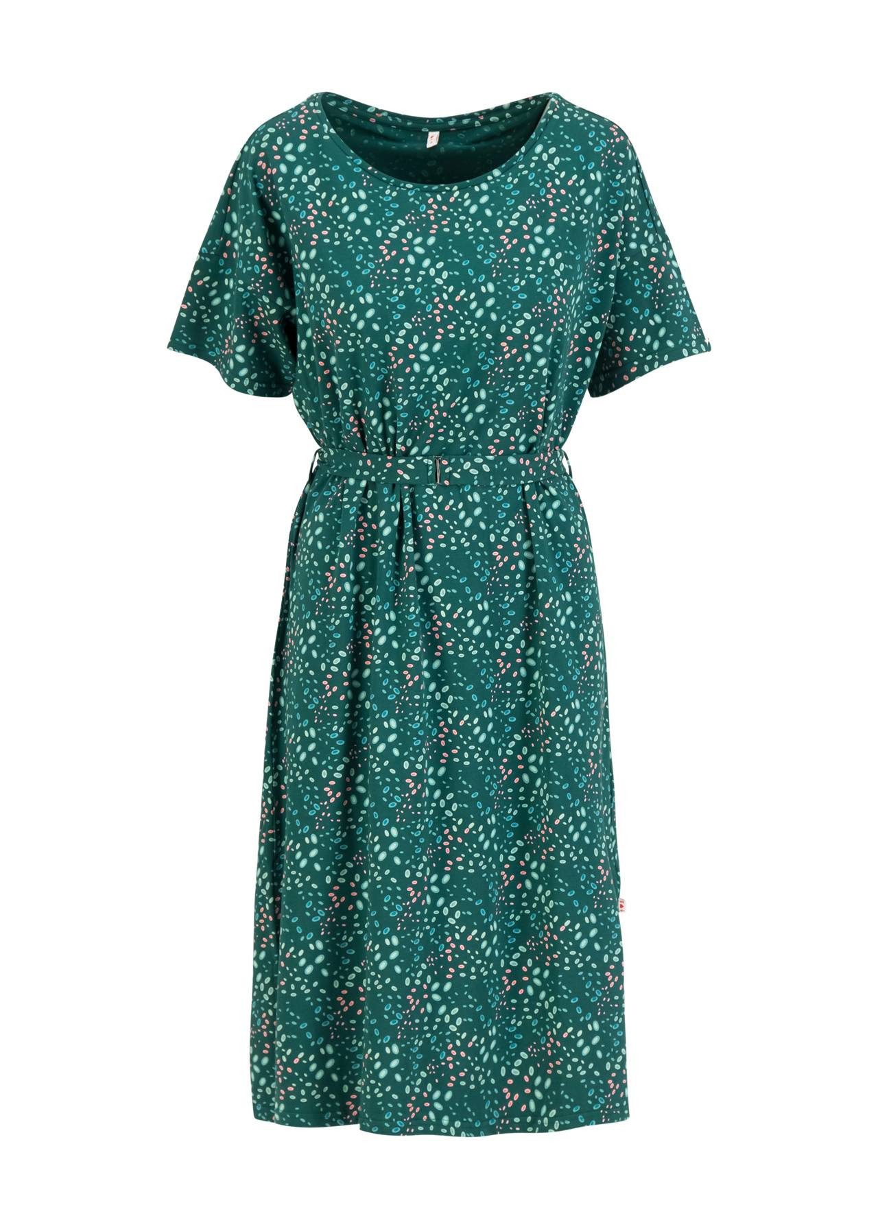 Blutsgeschwister Sommerkleid - Easy Goes Happy - Kleid Damen - Midikleid - Jerseykleid Abnehmbarer Bindegürtel