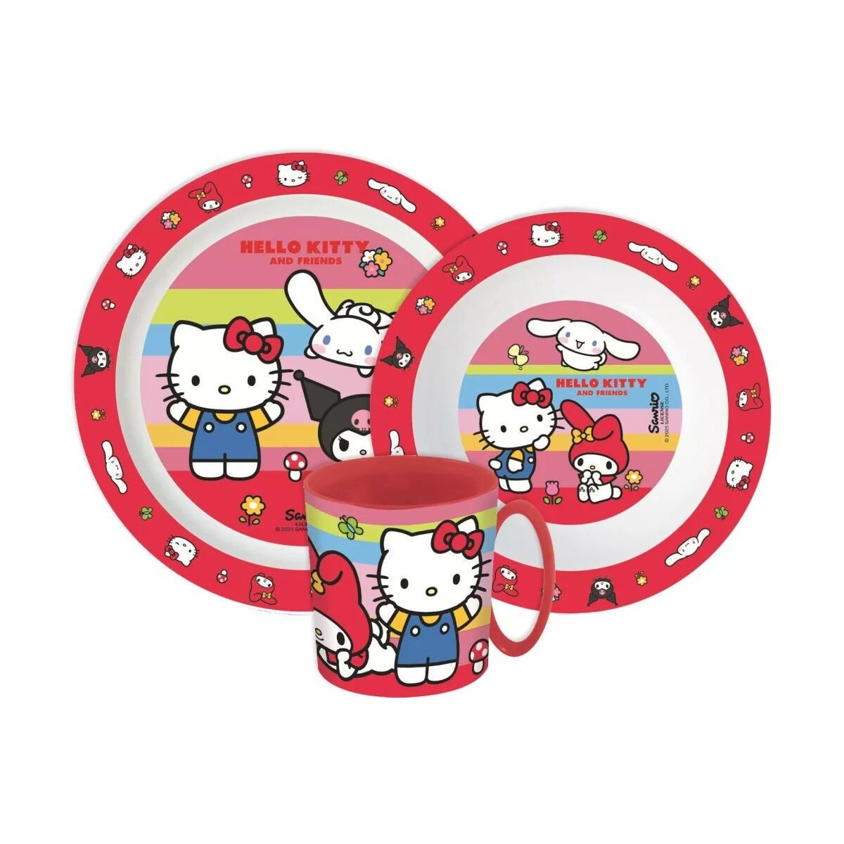 Hello Kitty Kindergeschirr-Set Hello Kitty And Friends Geschirrset, -Set