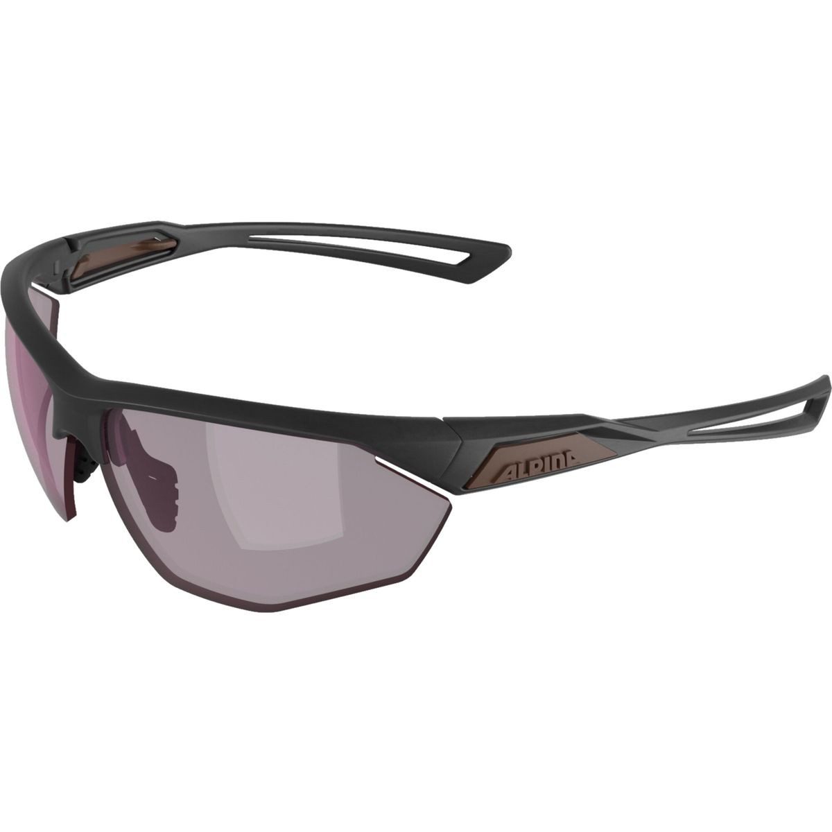 *Alpina* Fahrradbrille Nylos HR, Vielseitige und leichte Sportbrille mit UV-Schutz, ideal für