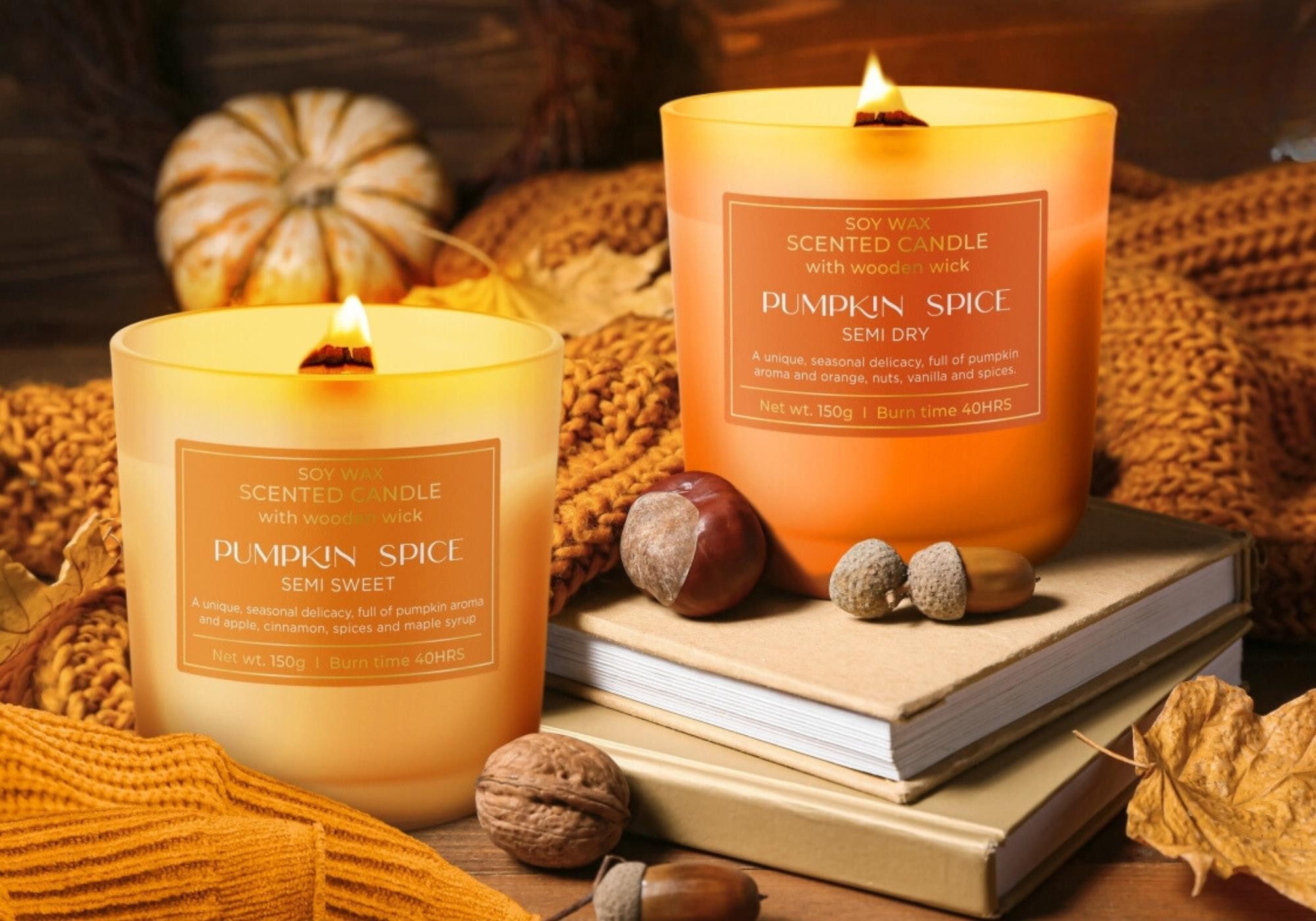 Dekohelden24 Duftkerze Pumpkin Spice Duftkerze im günstig online kaufen