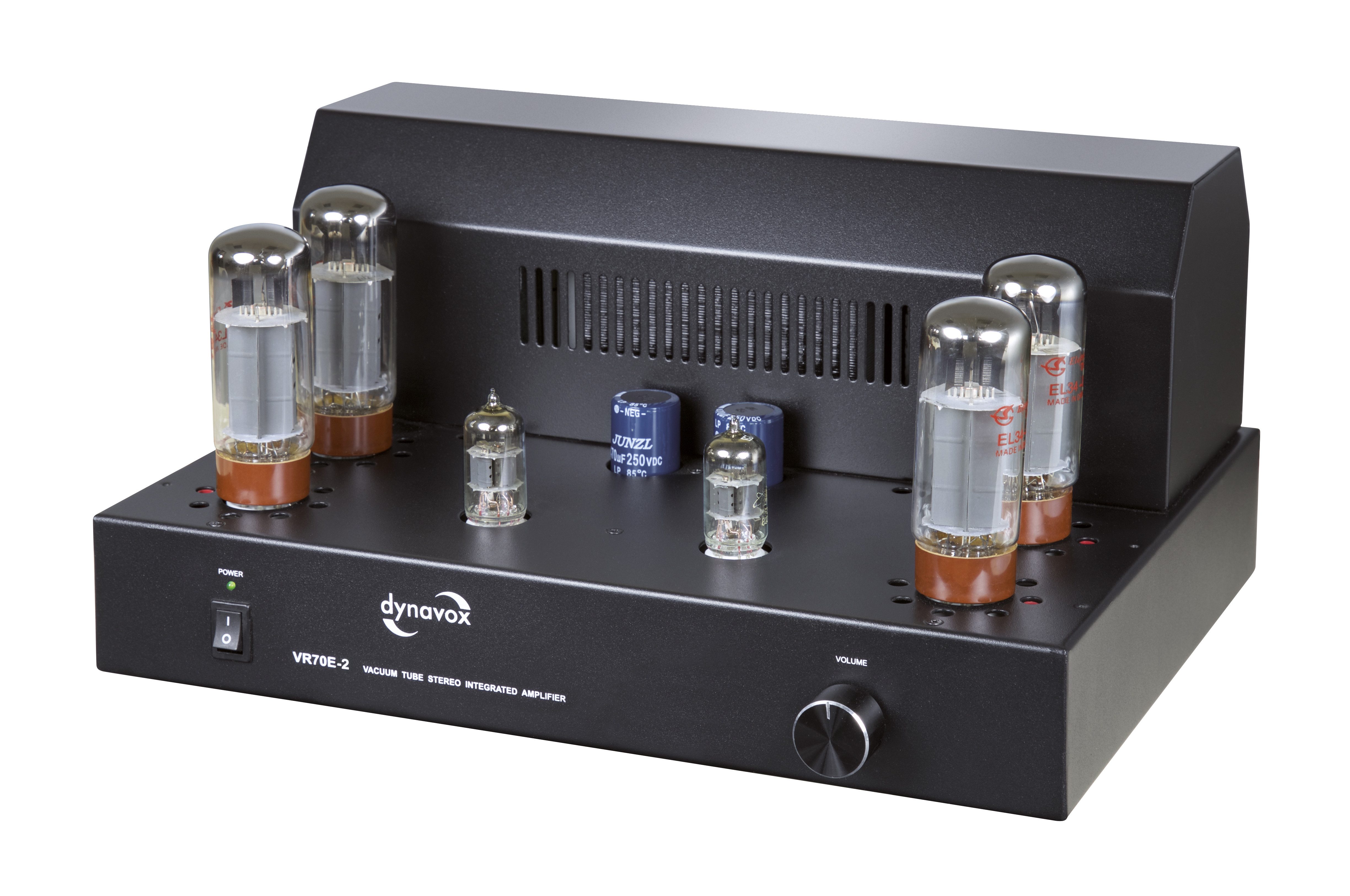 Dynavox VR-70 EII Vollverstärker (80 W, Röhren-Verstärker, Vintage-Design, abnehmbares Schutzgitter)