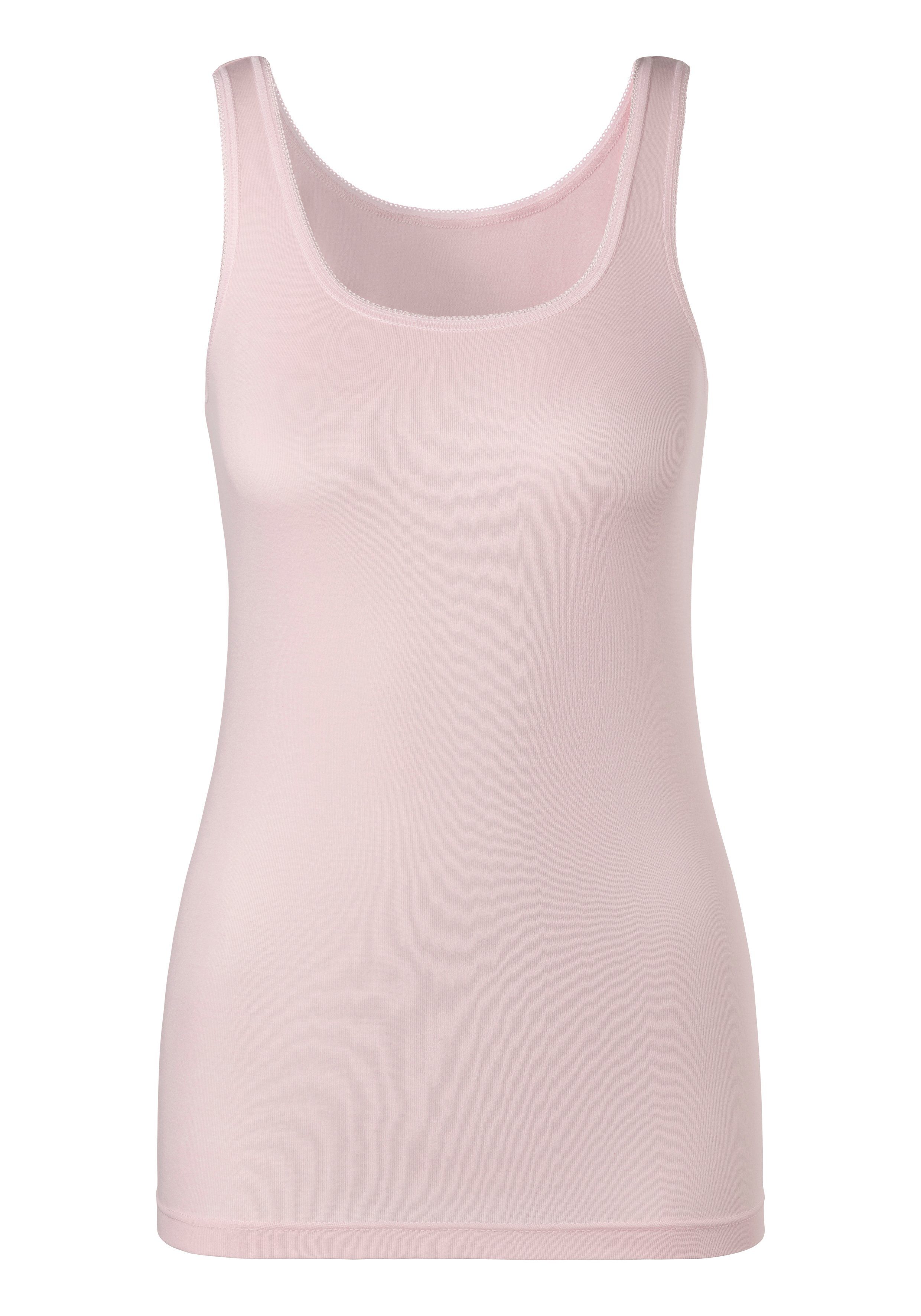 petite fleur Baumwolle, (Packung, reiner 6-St) aus mint Tanktop, Unterziehshirt blau, rosé, Achselhemd